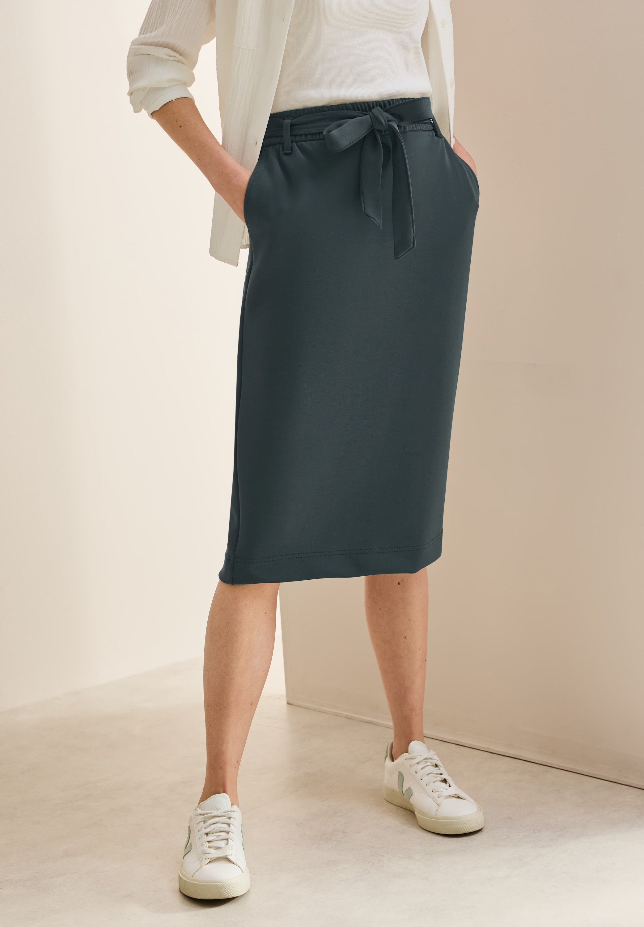 CECIL Midi-Rock Damen Modalmix mit Stretchanteil