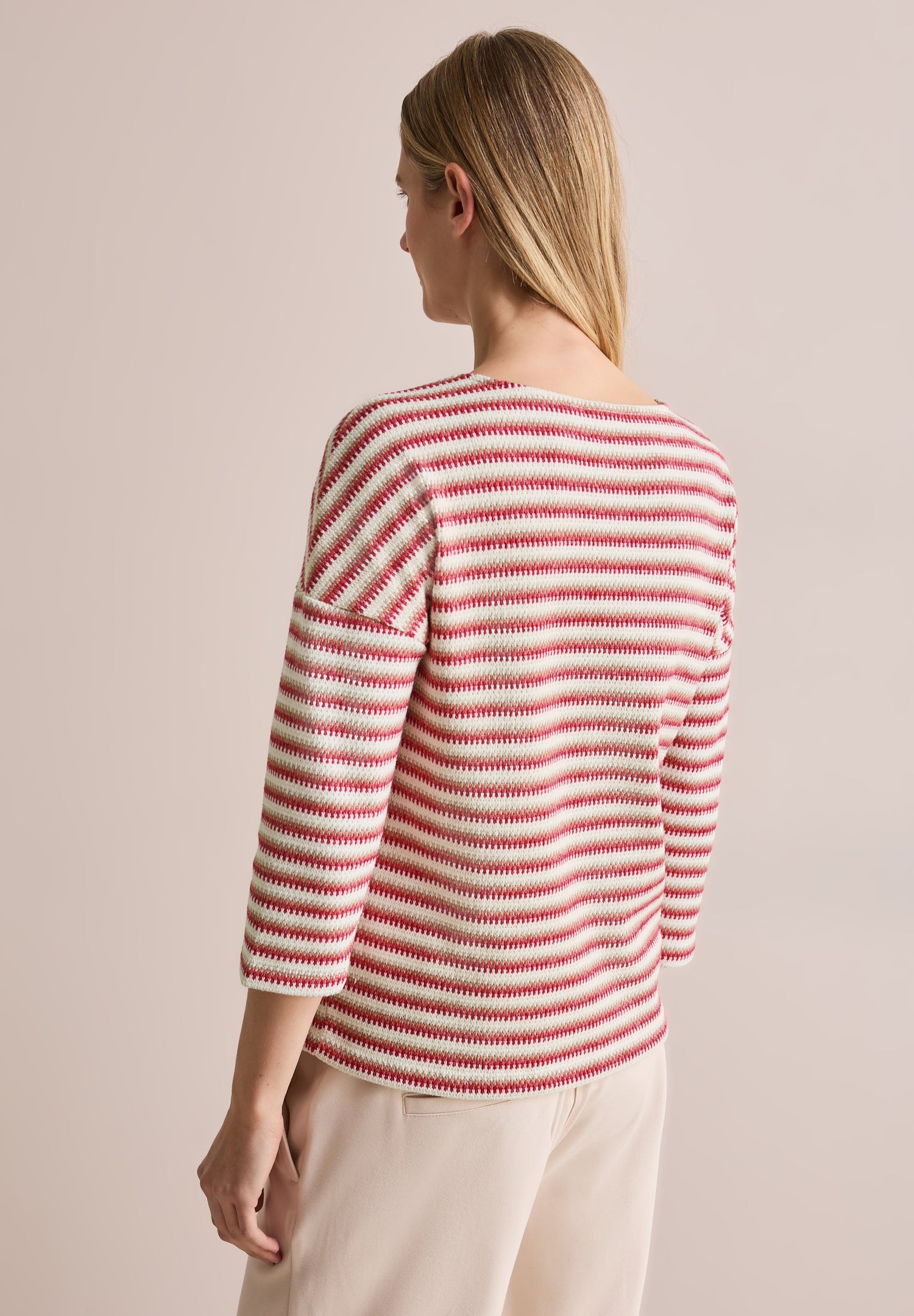 CECIL Gestreiftes Shirt Damen Modischer Strick-Look