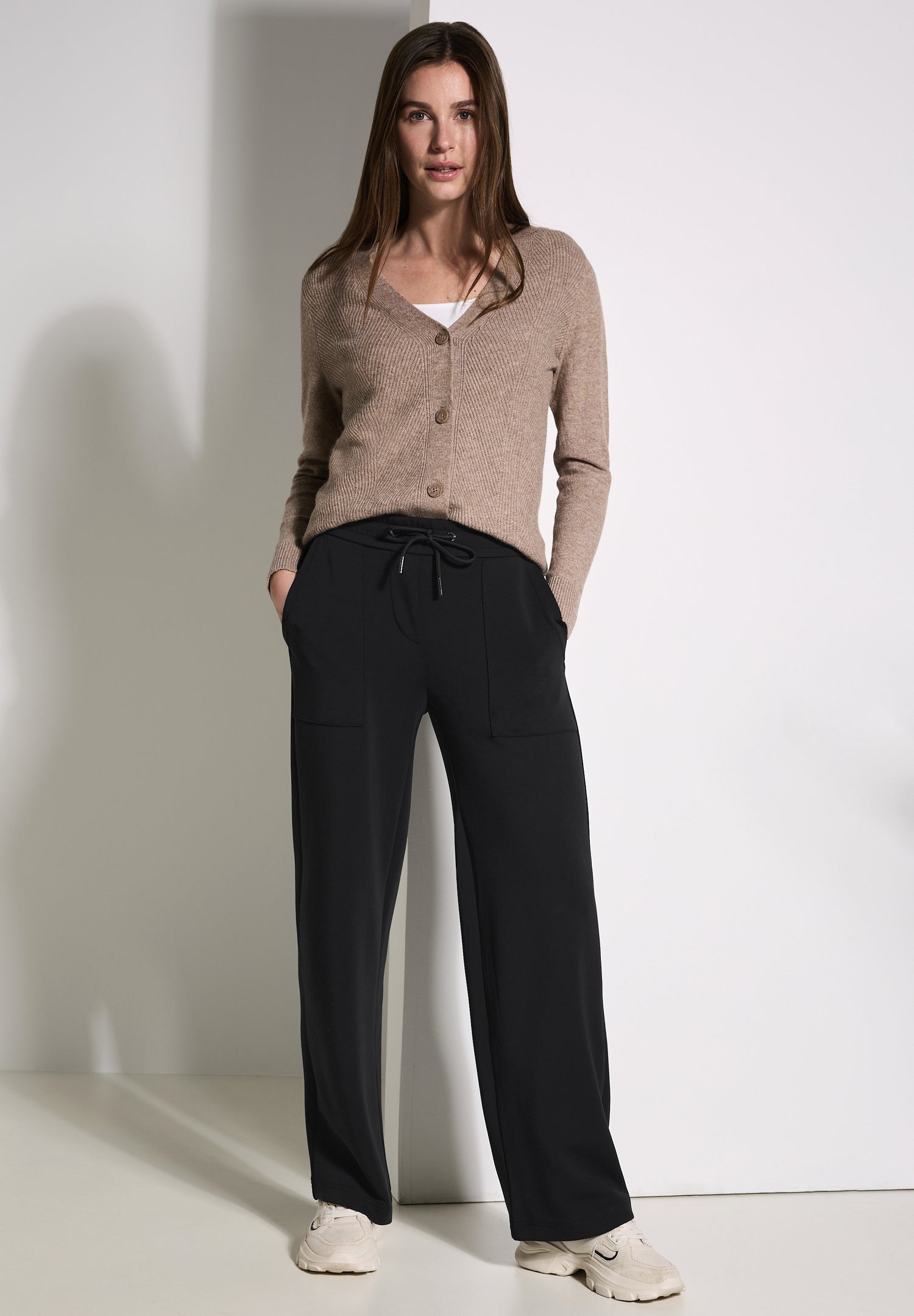 CECIL Wide Leg Hose Damen High Waist Loose Fit Bequeme Stoffhose