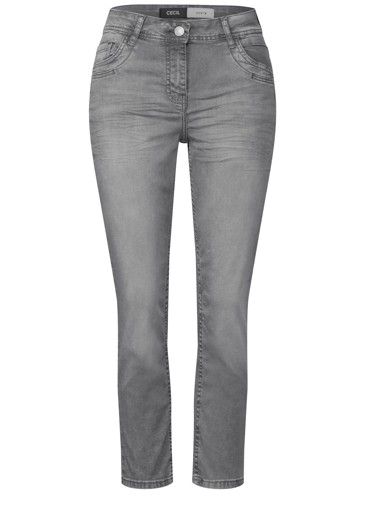 CECIL Casual Fit Jeans Scarlett Damen Stretch Baumwolle Slim Mid Waist