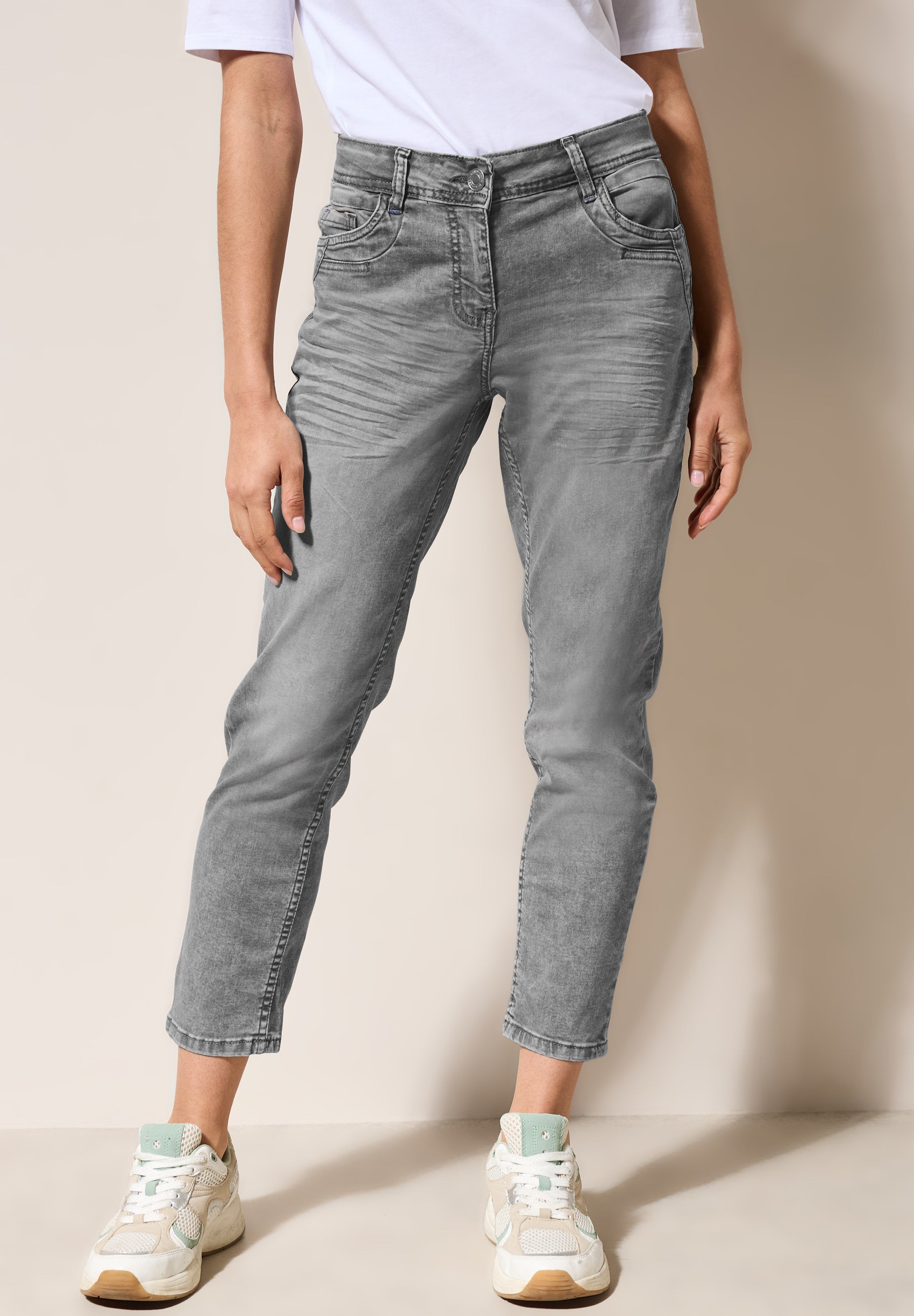 CECIL Casual Fit Jeans Scarlett Damen Stretch Baumwolle Slim Mid Waist