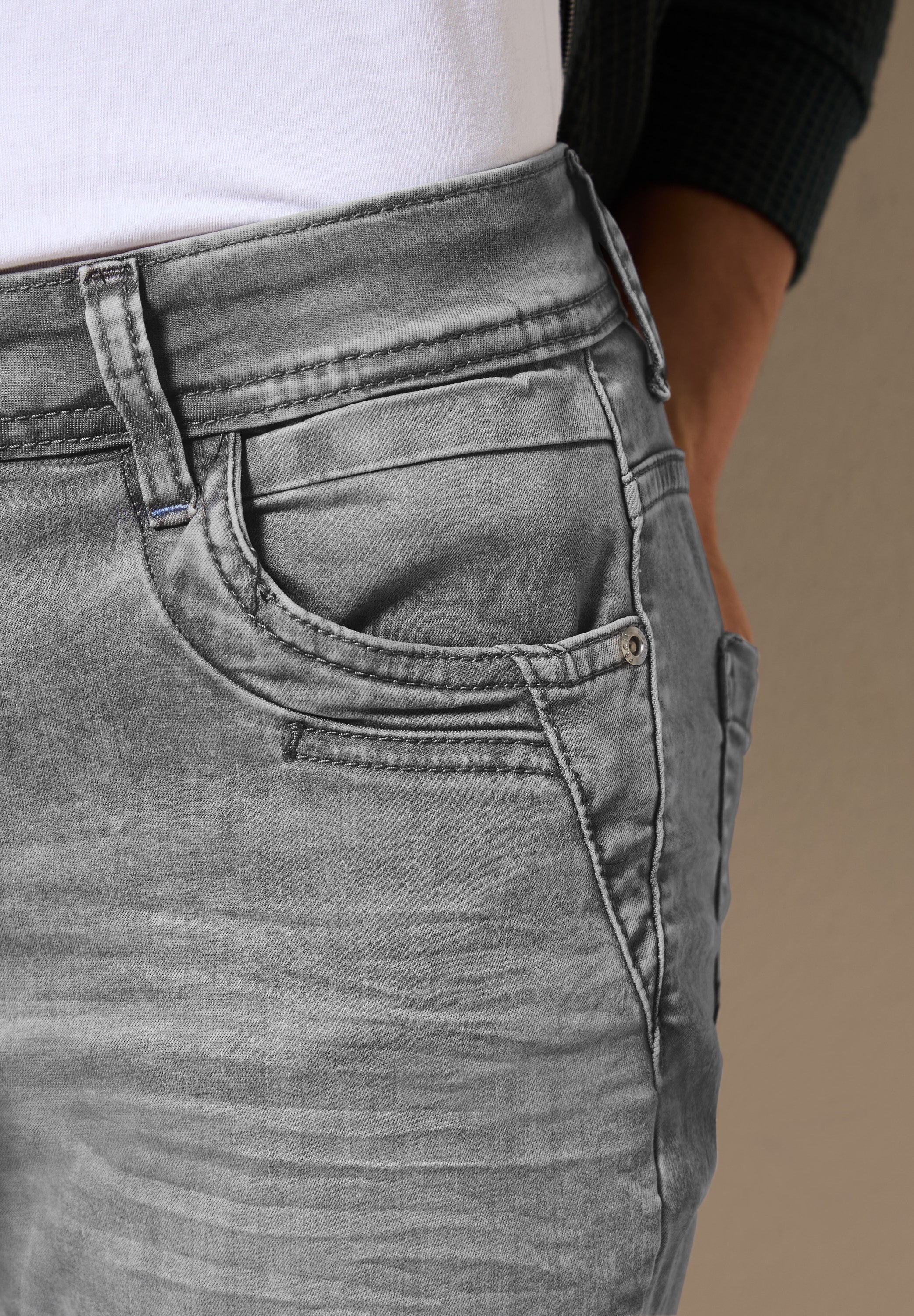 CECIL Casual Fit Jeans Scarlett Damen Stretch Baumwolle Slim Mid Waist