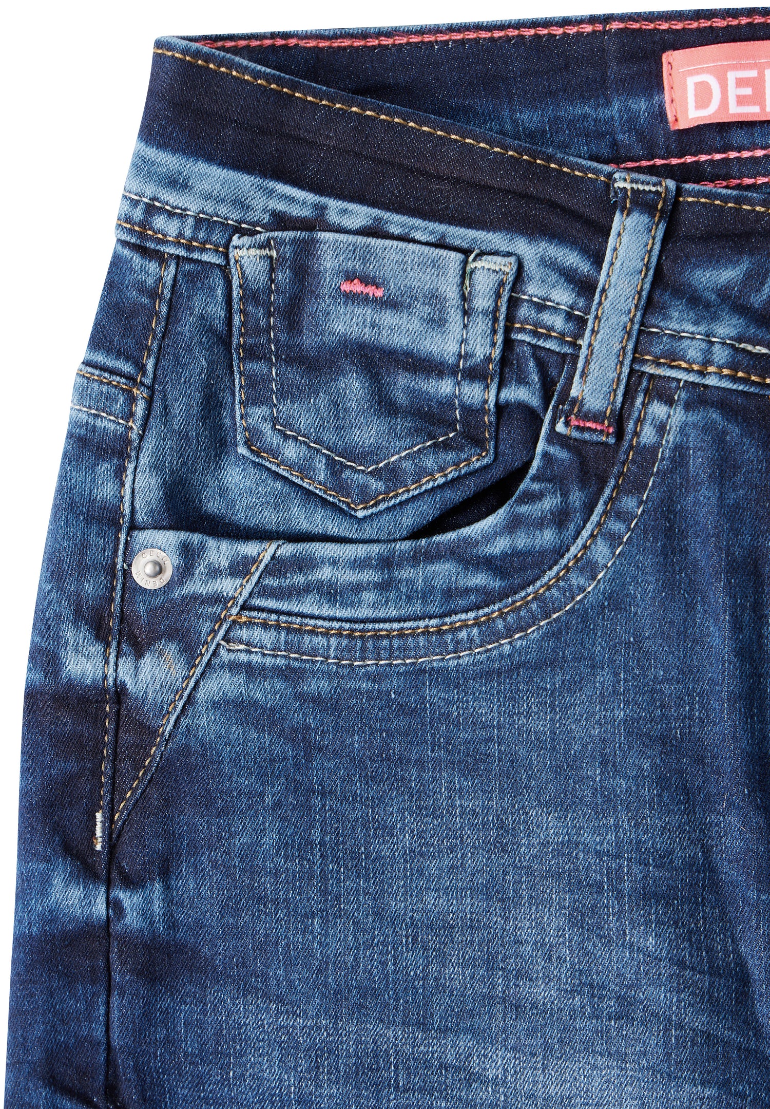 CECIL Slim Fit Jeans Damen High Waist Slim Legs Stretchanteil