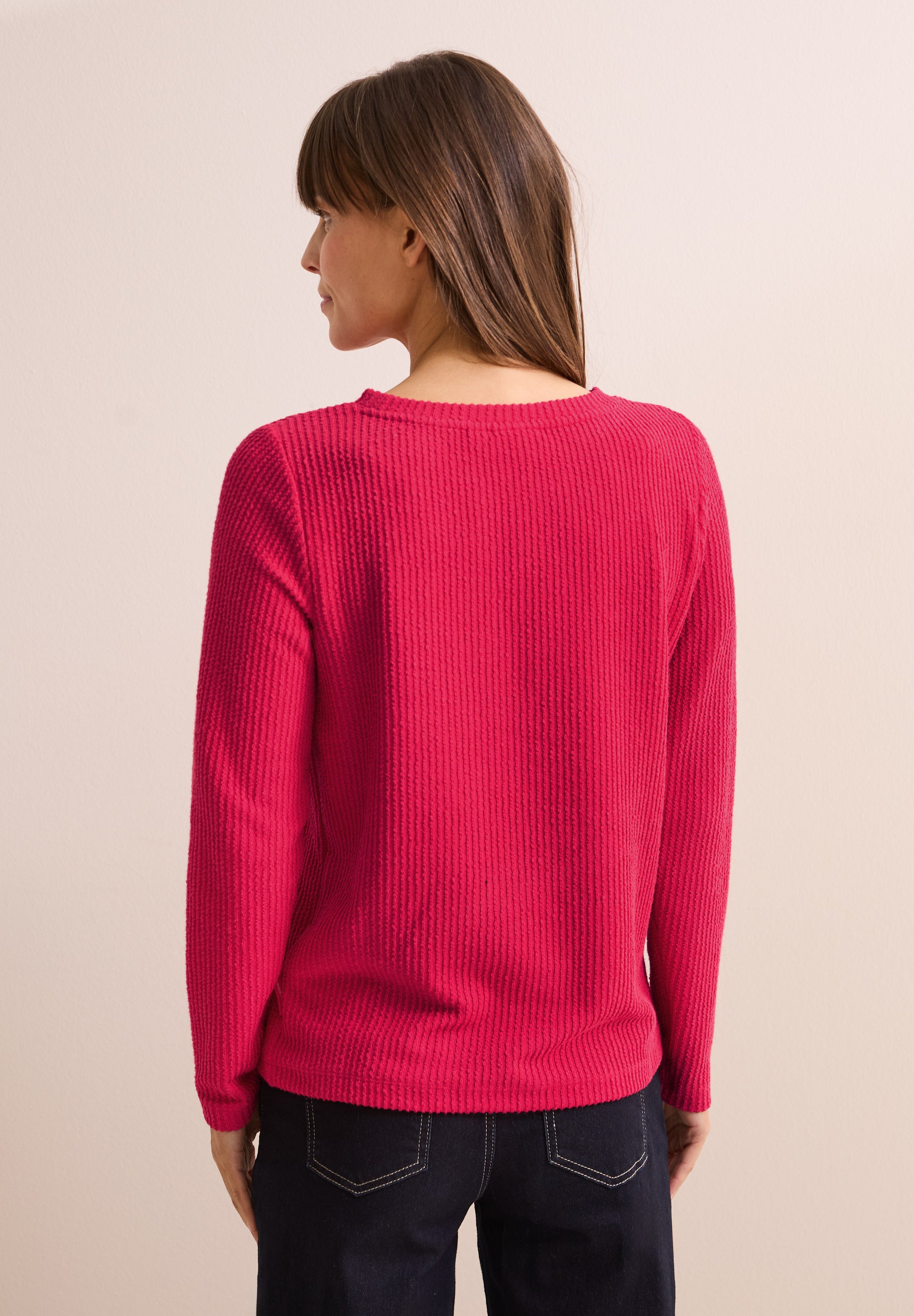 CECIL Strukturshirt Damen Softe Struktur Langarm