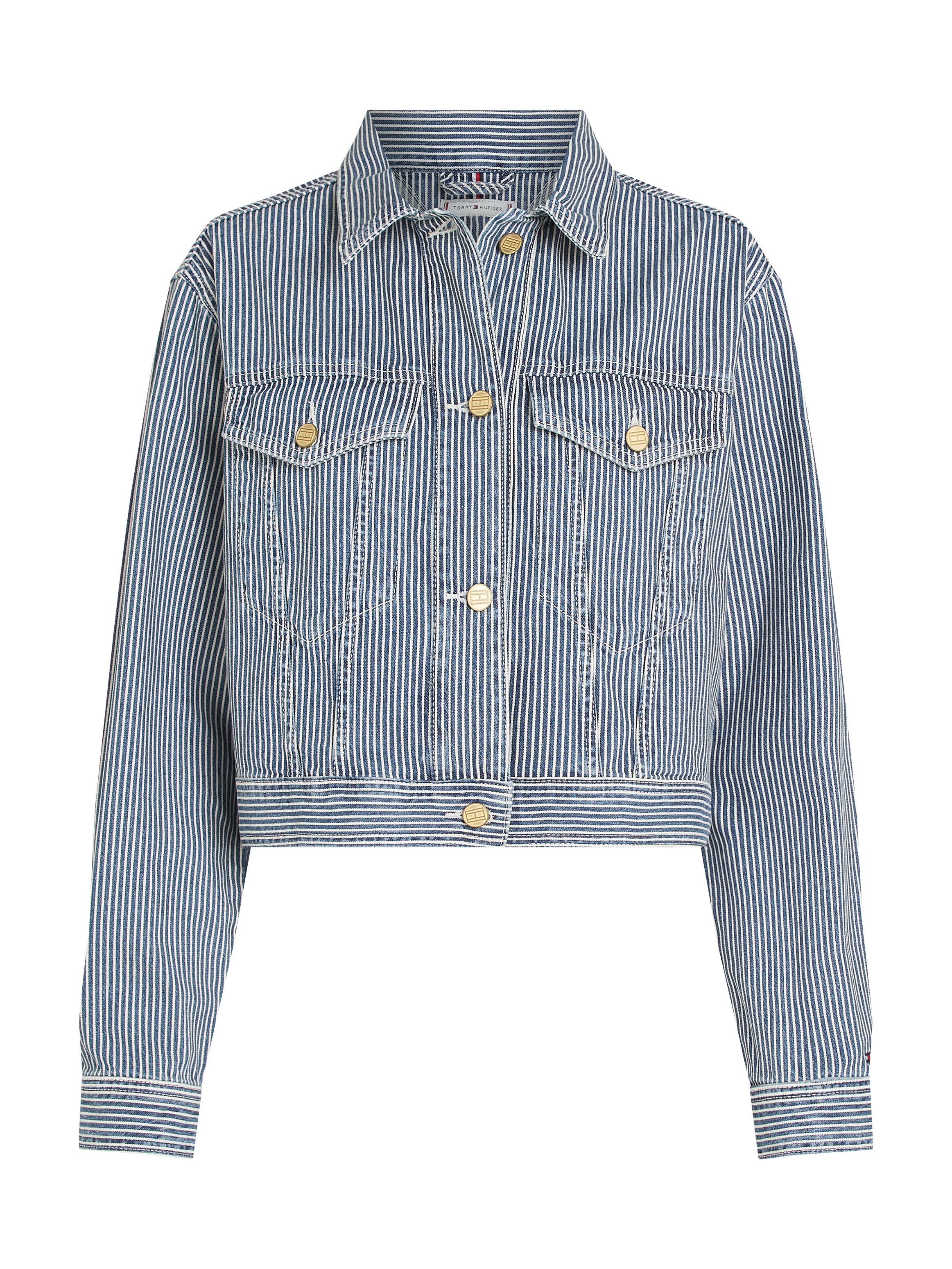 Tommy Hilfiger Damen Jeansjacke Gestreift