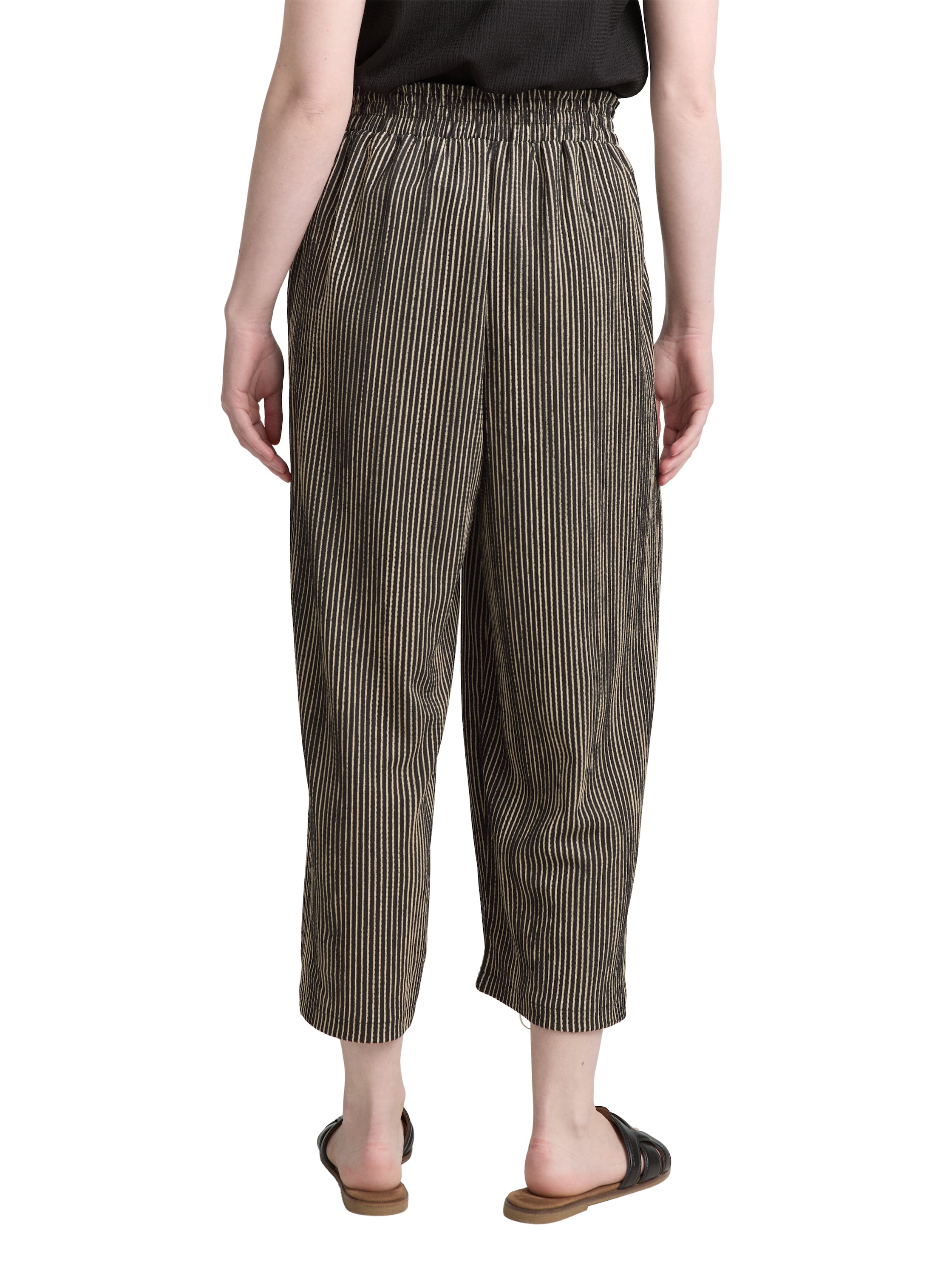 Tom Tailor Denim Damen High Waist Culotte Hose mit elastischem Bund