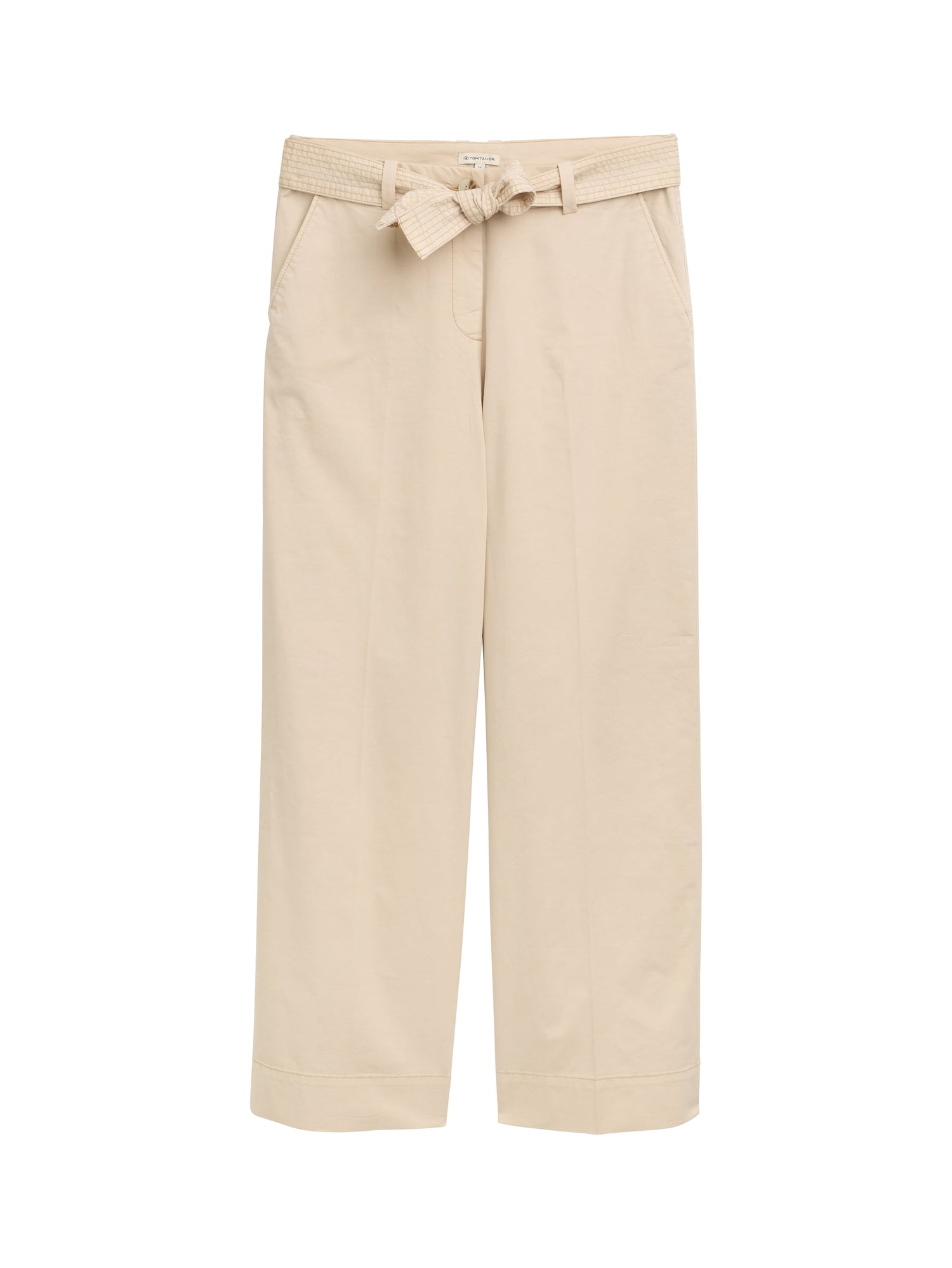 Tom Tailor Denim Damen High Waist Hose mit Bindegürtel