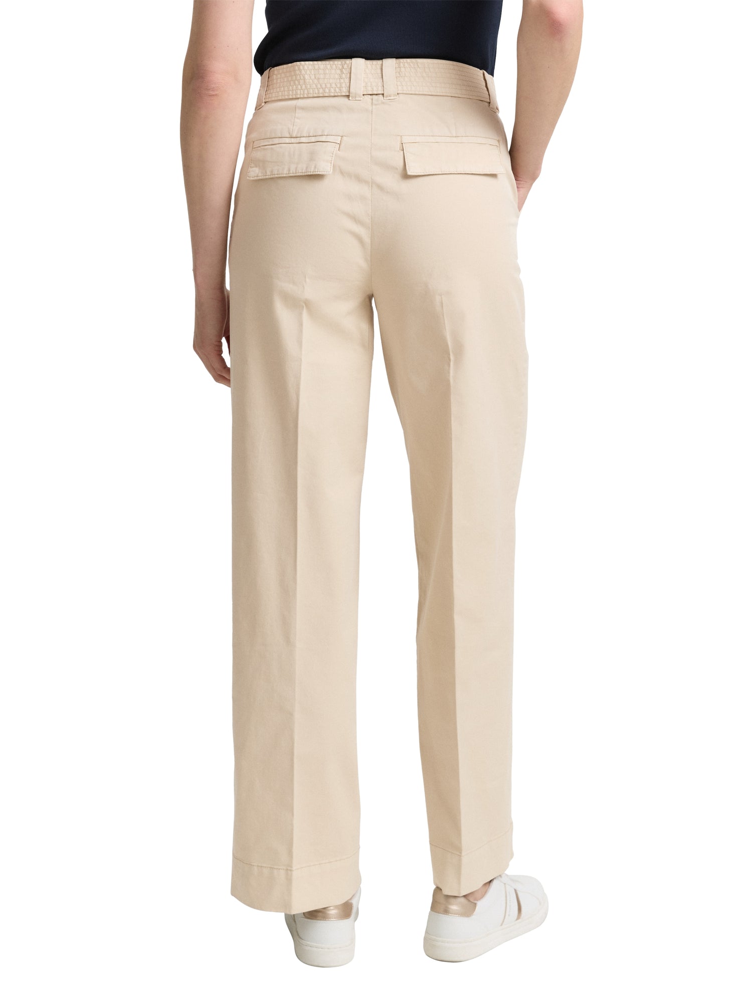 Tom Tailor Denim Damen High Waist Hose mit Bindegürtel