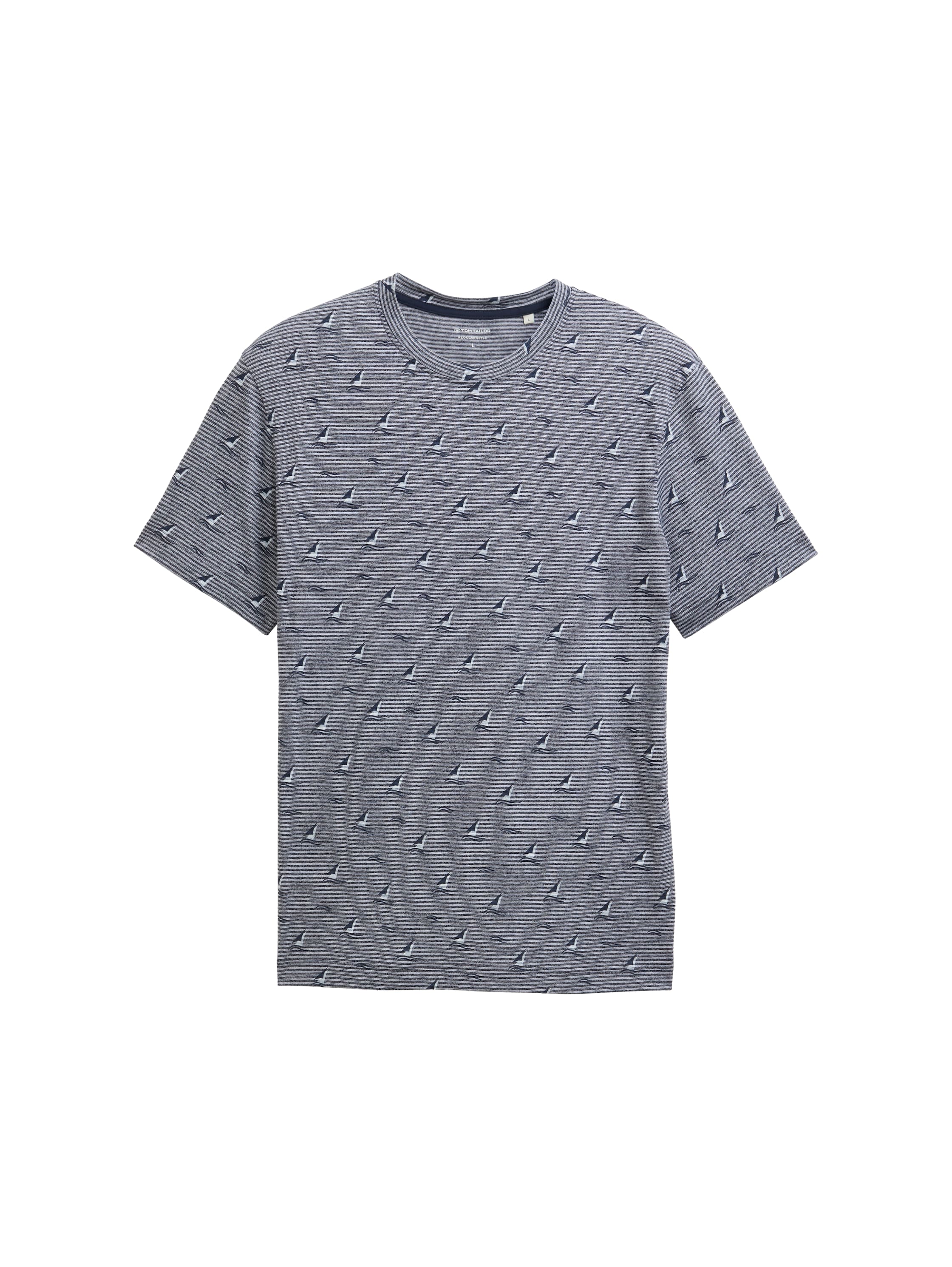 Tom Tailor Denim Gemustertes T-Shirt aus Single-Jersey-Stoff für Männer