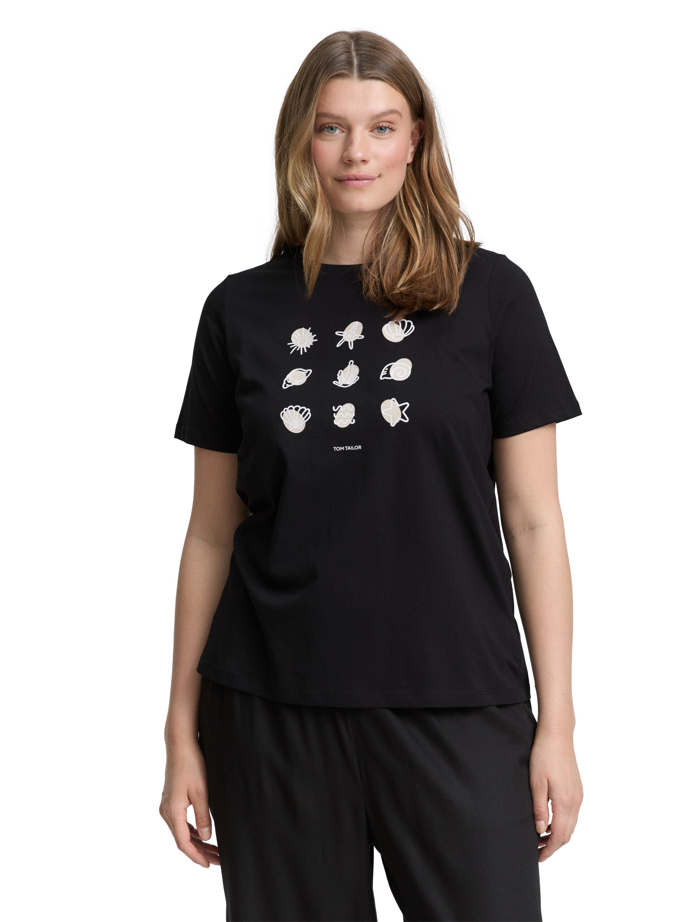 Tom Tailor Denim T-Shirt Erwachsene Weiblich mit Meeresmotiv Print