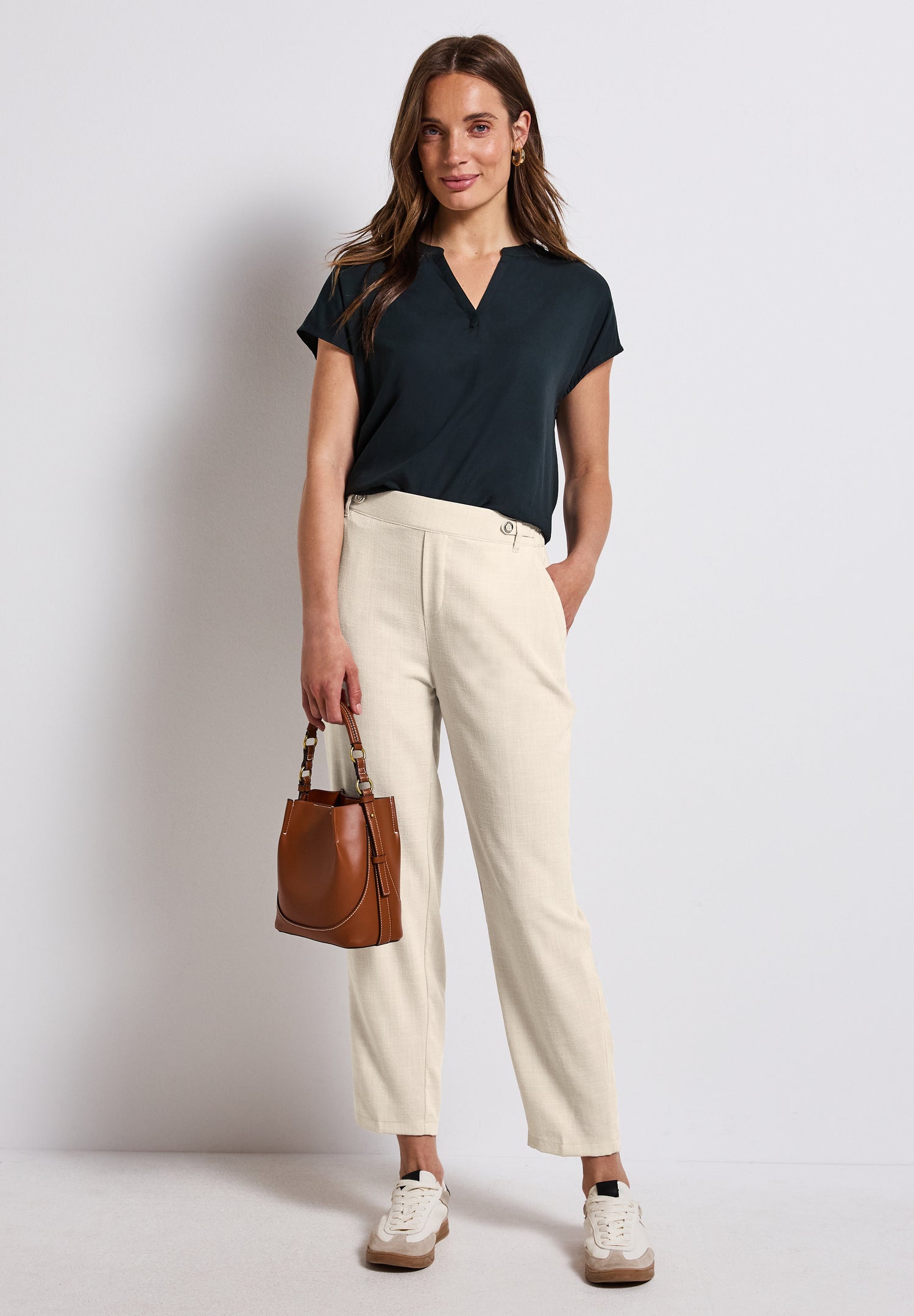 Street One Chino Damen High Waist Slim Fit Stretchhose
