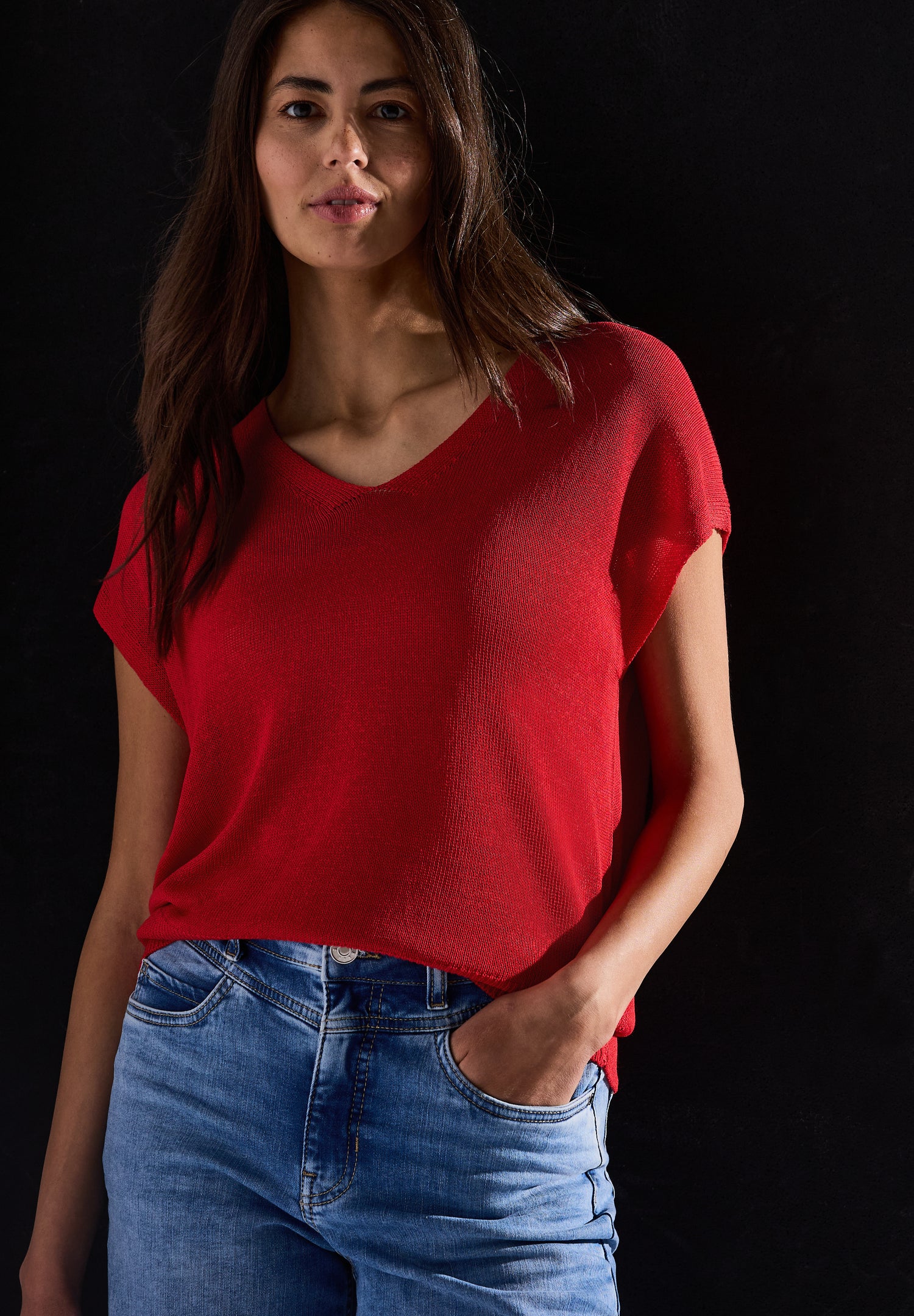 Street One ärmelloser Strickpullover Damen lässige Passform