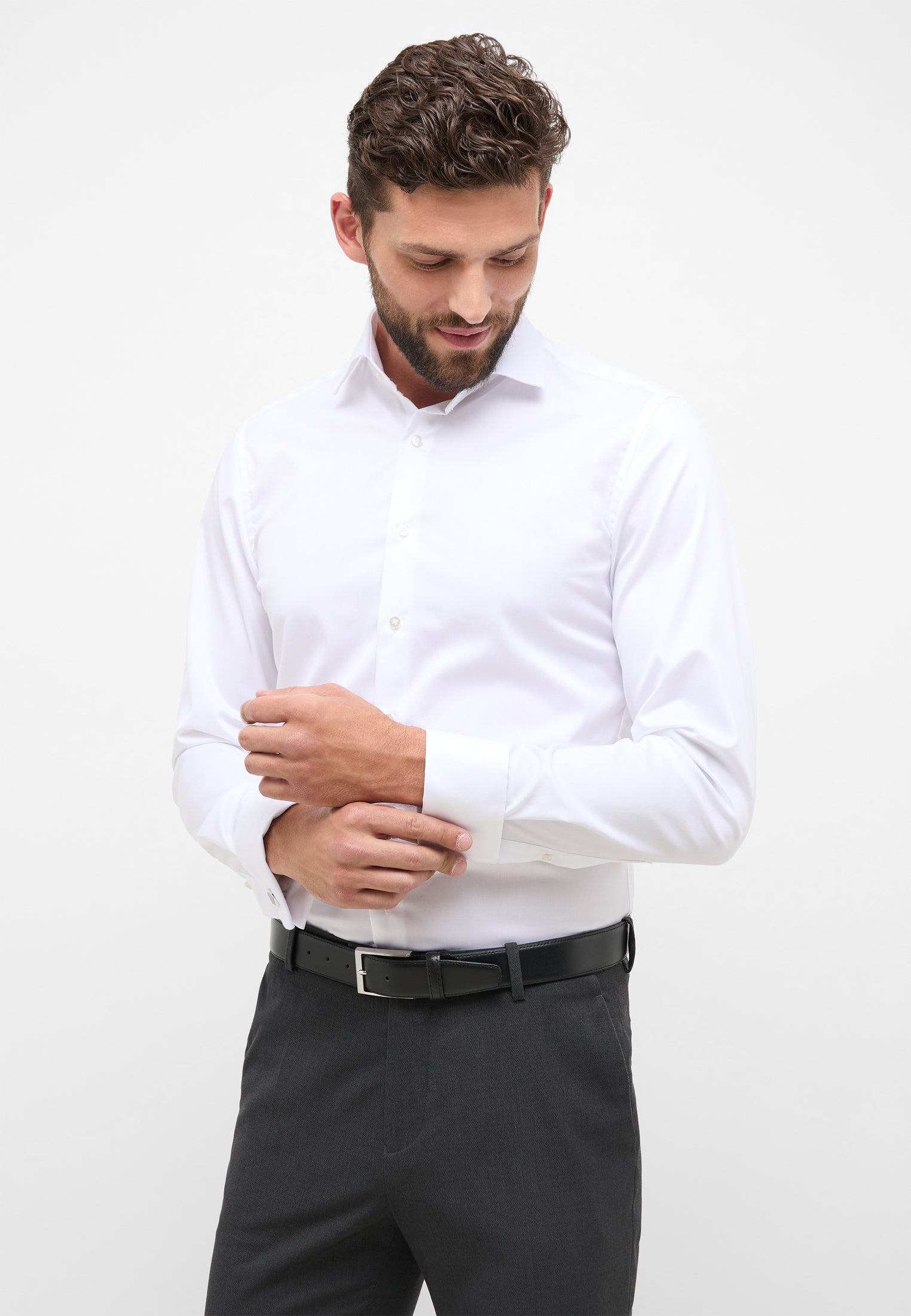 ETERNA LUXURY SHIRT - Slim Fit Herrenhemd mit Twill aus 100% Baumwolle