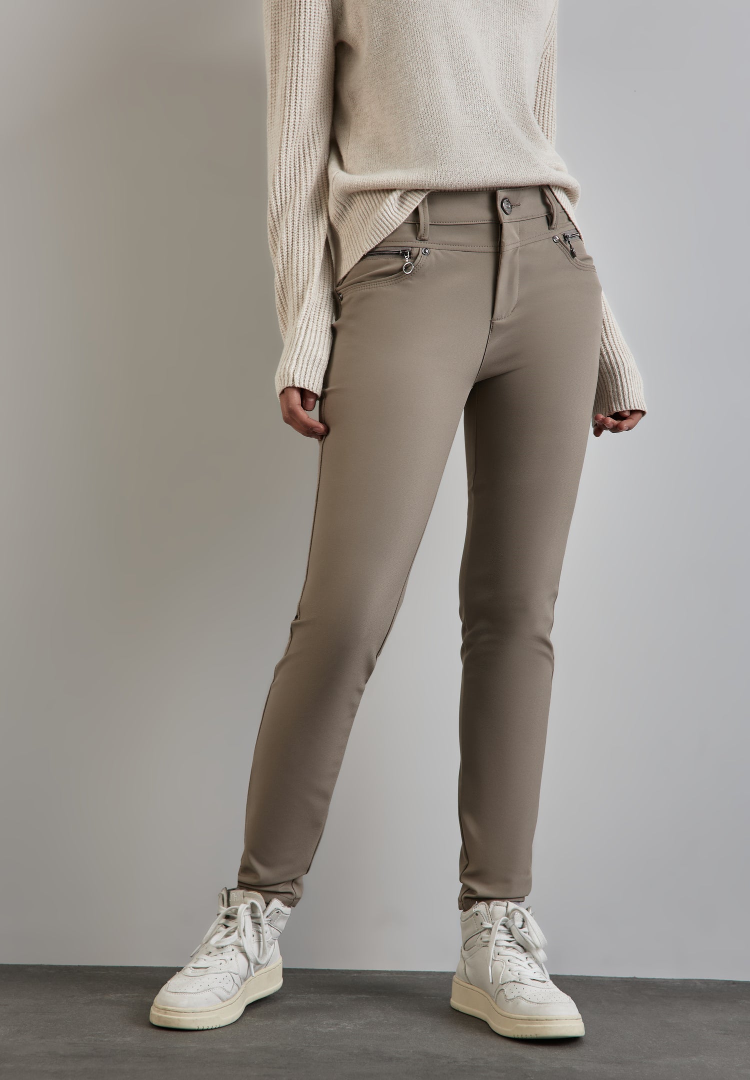 Street One Hose York Damen Slim Fit mit Zipper Details