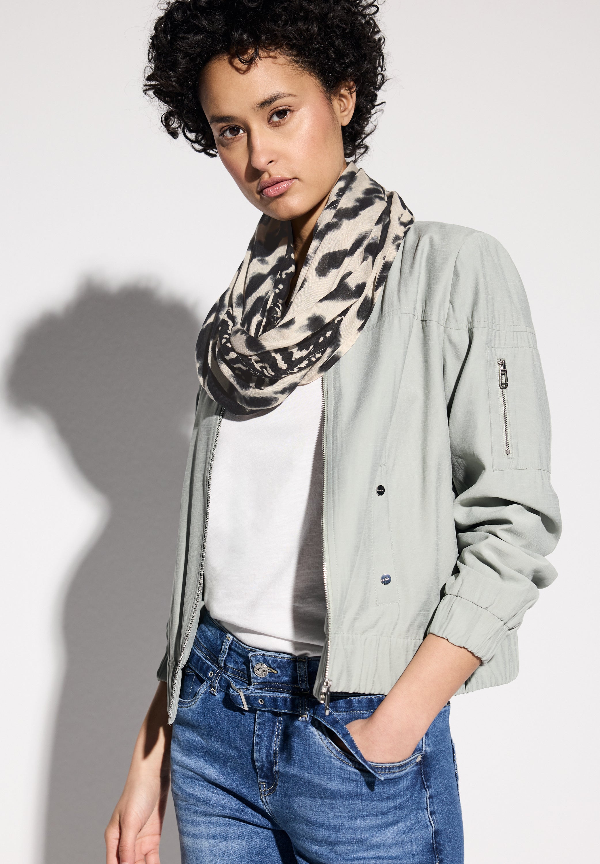 Street One Loop Schal Damen Grafisches Muster Modal