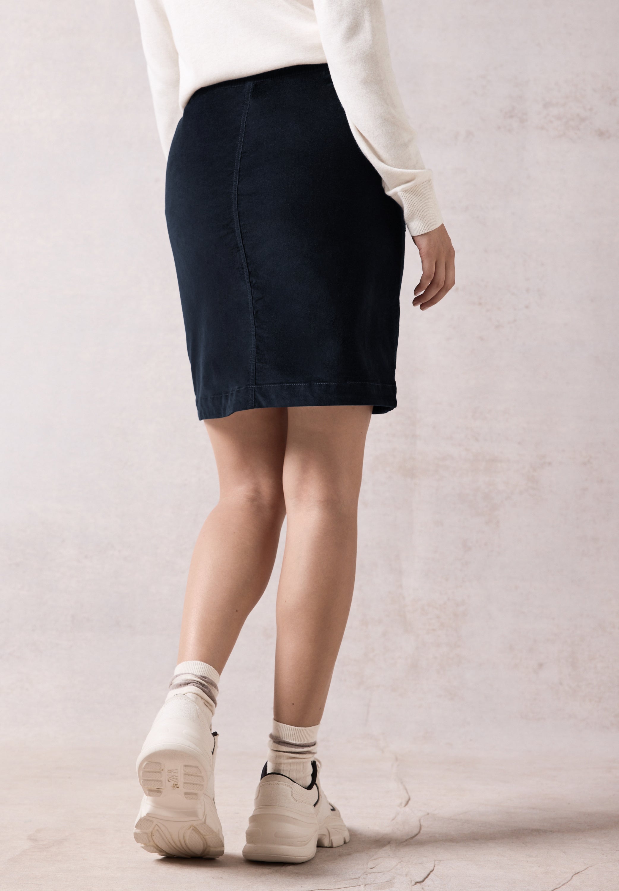 CECIL Cordrock Damen Bequem Stretch Baumwolle Elasthan