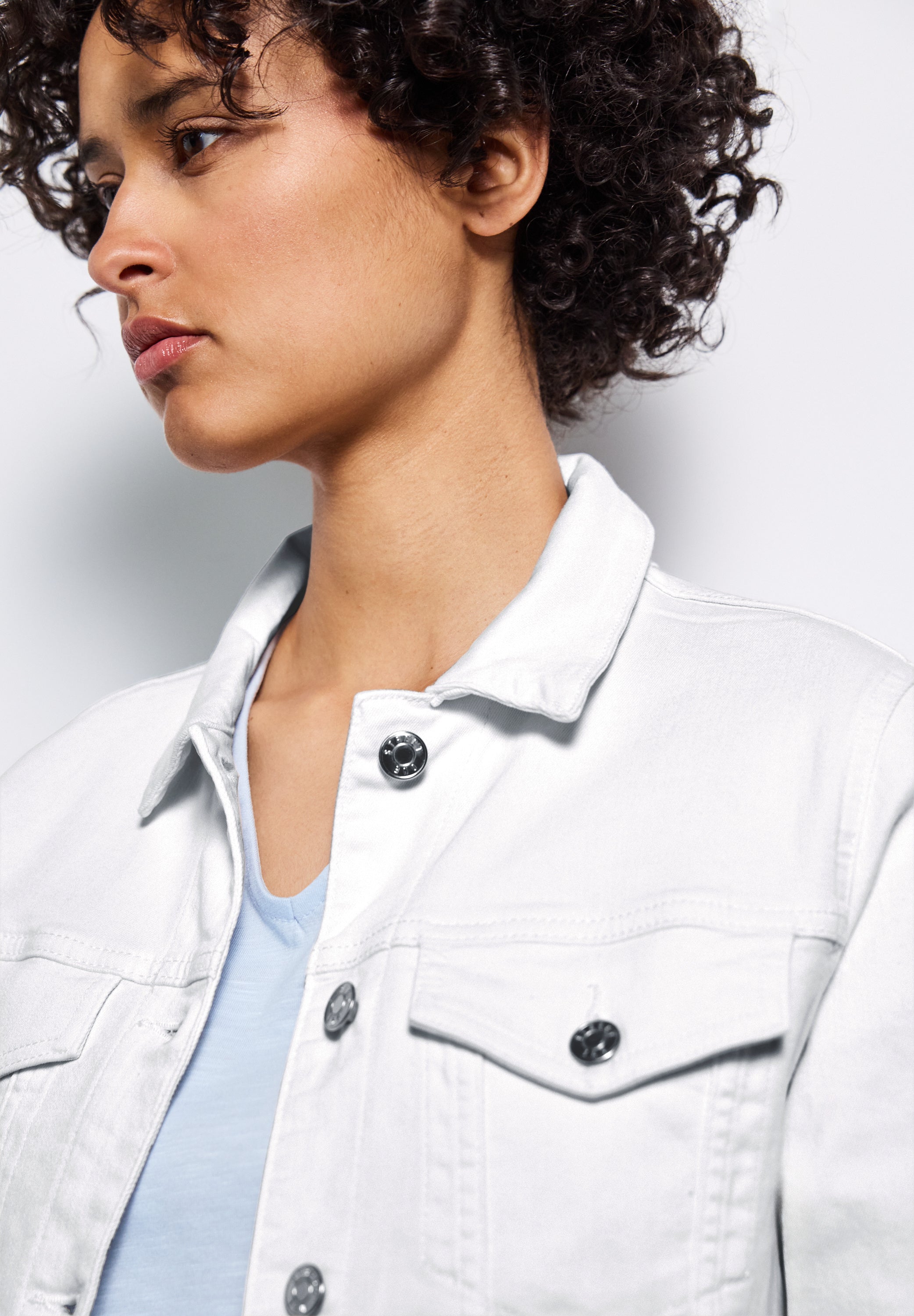 Street One Jeansjacke Damen Zeitloser Look Stretch Baumwolle