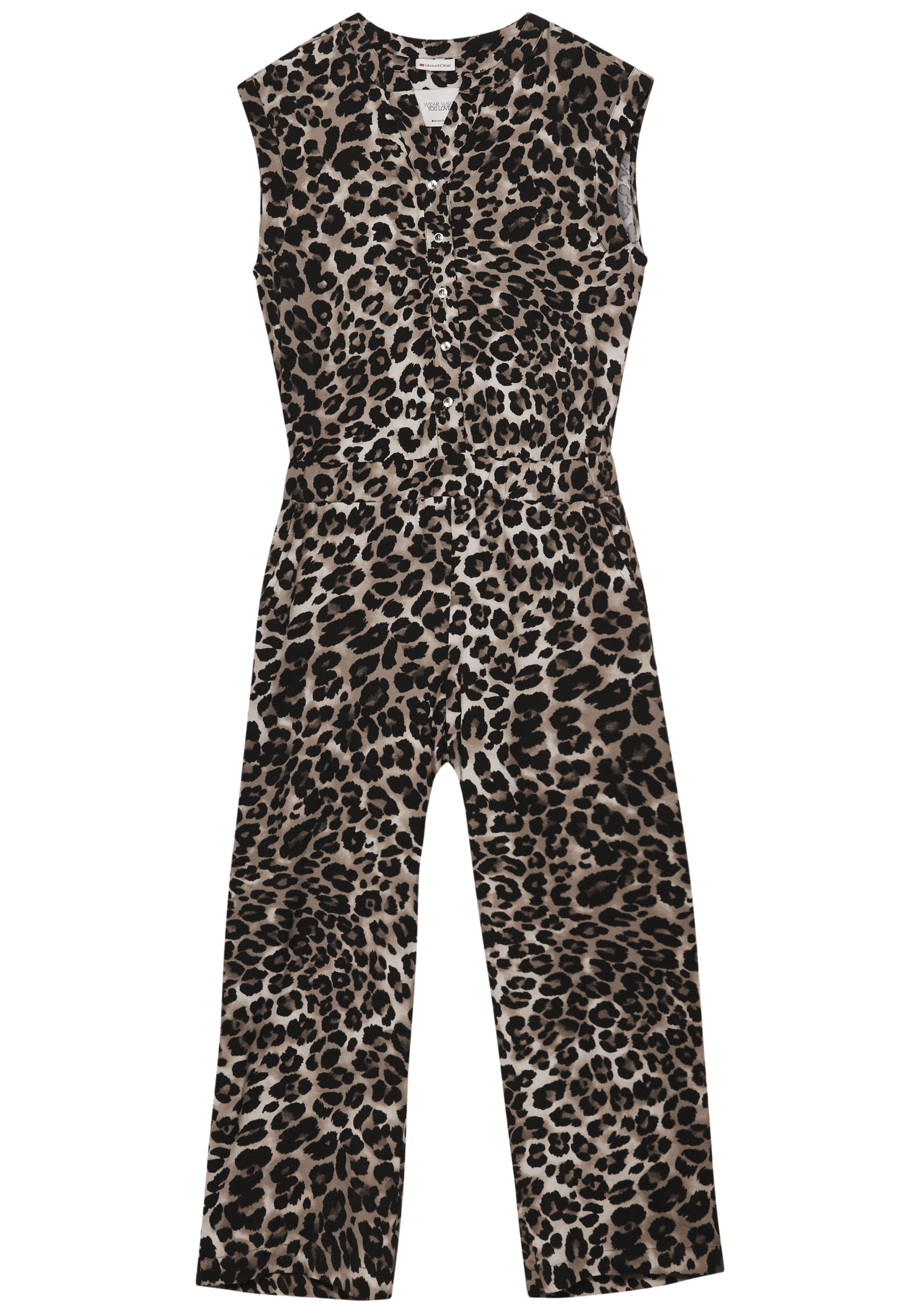 Jumpsuit mit Leo-Muster