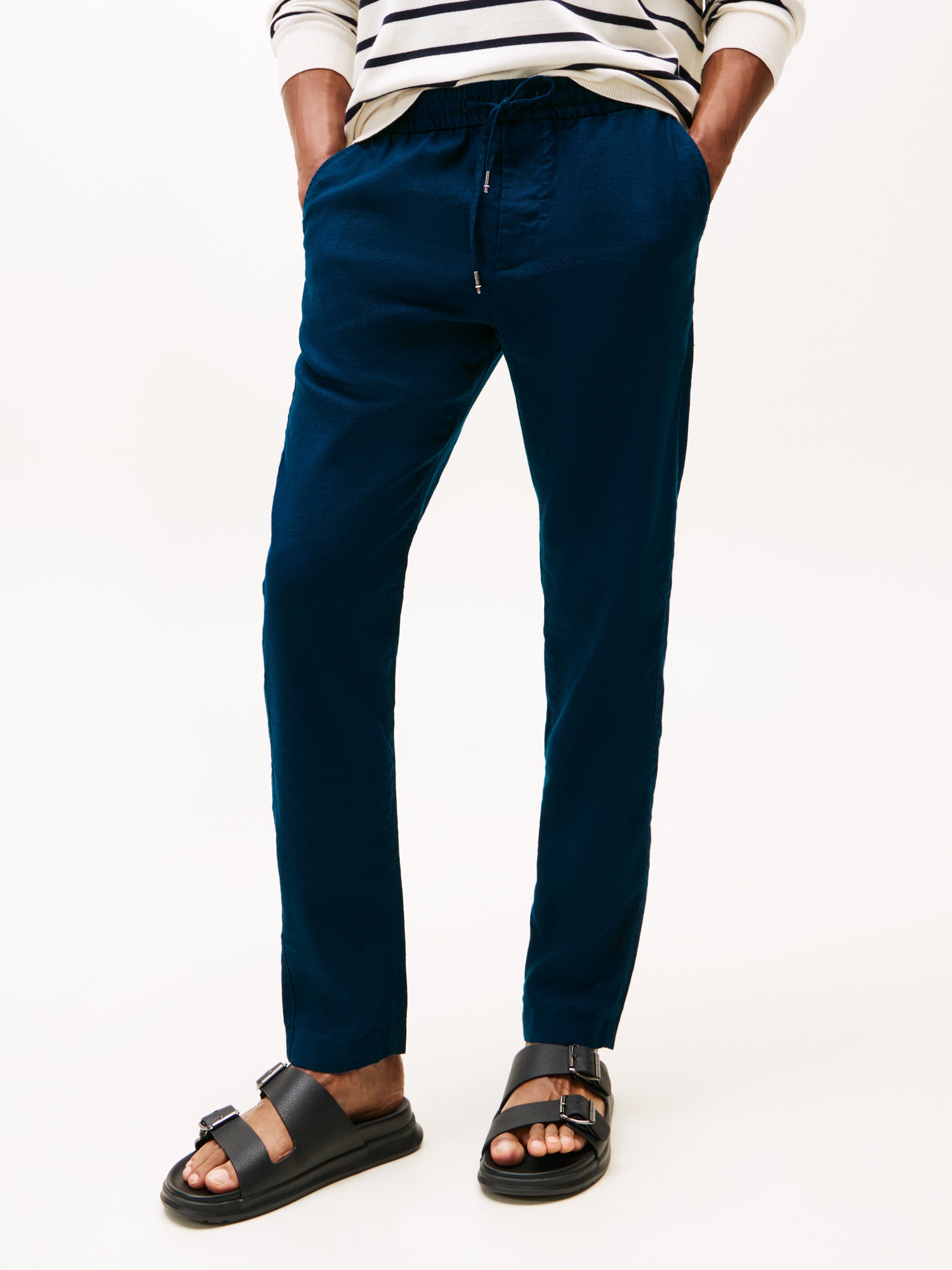 Theur Leinen-Polyester Hemd für Herren Sommermode