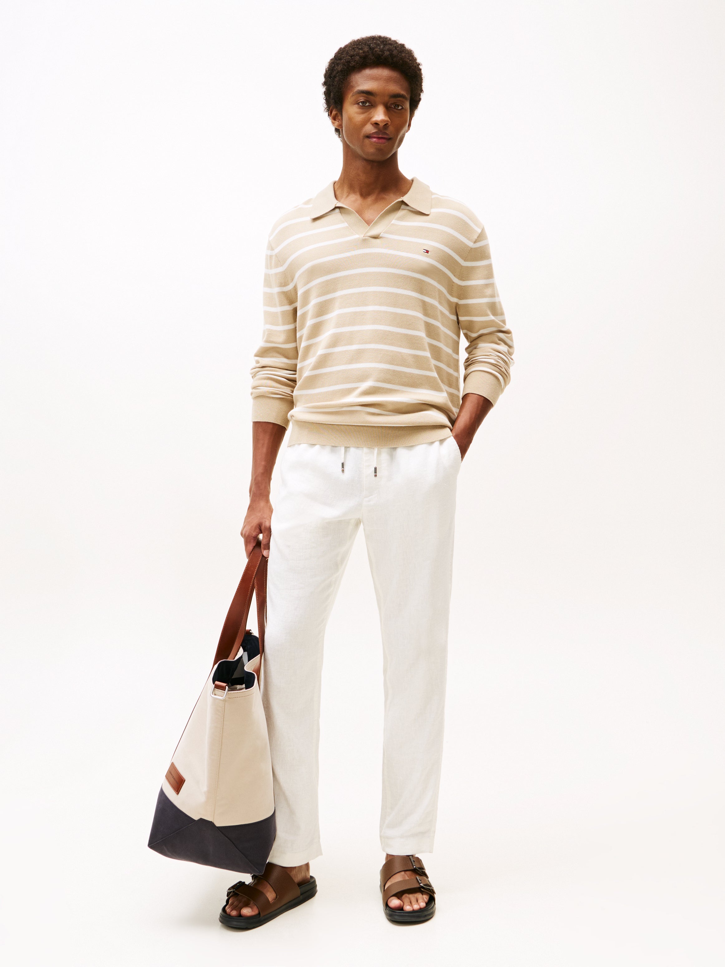 Theur Leinen-Polyester Hemd für Herren Sommermode