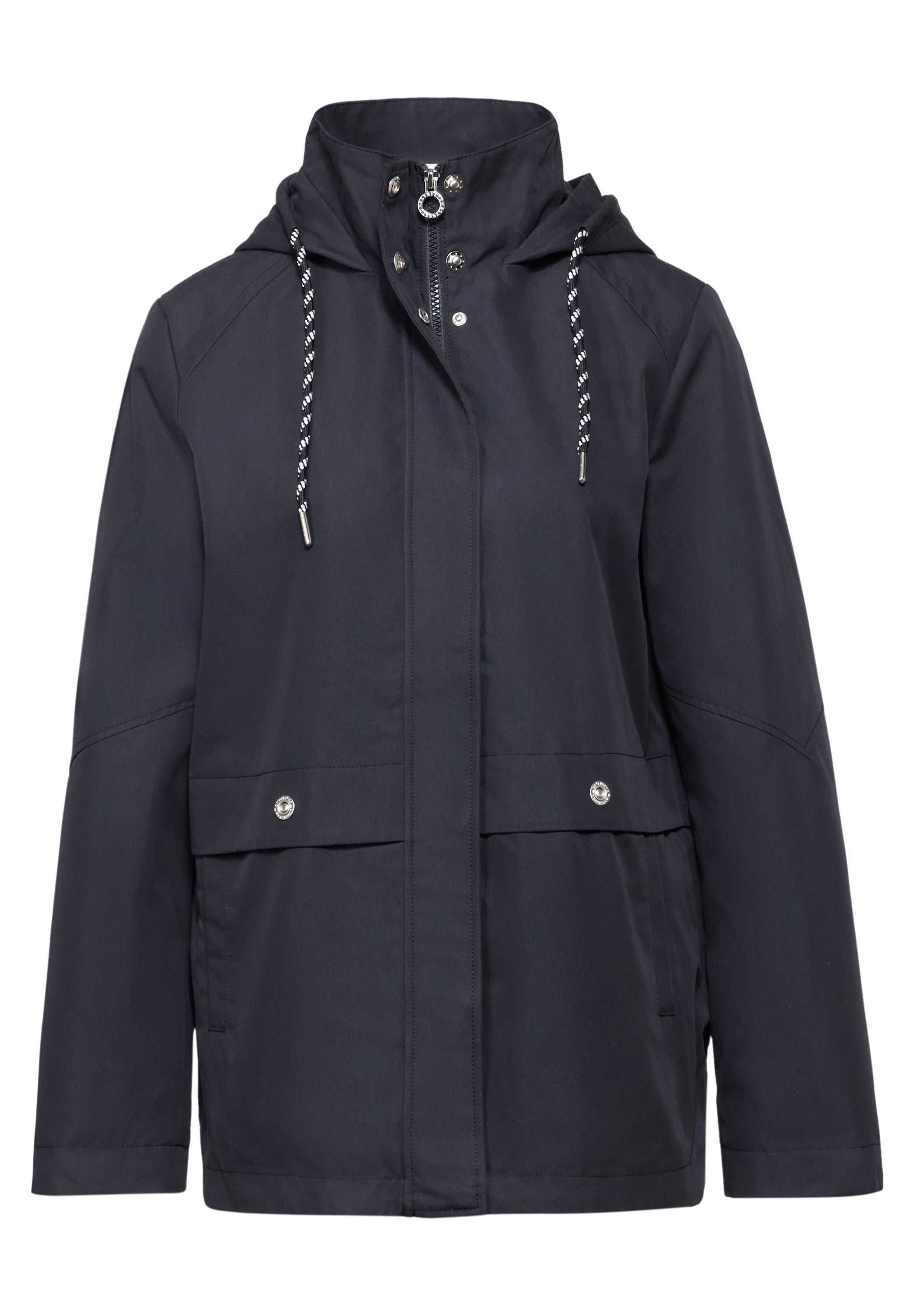Street One Damen Parka Kapuze Twill Baumwolle Polyester