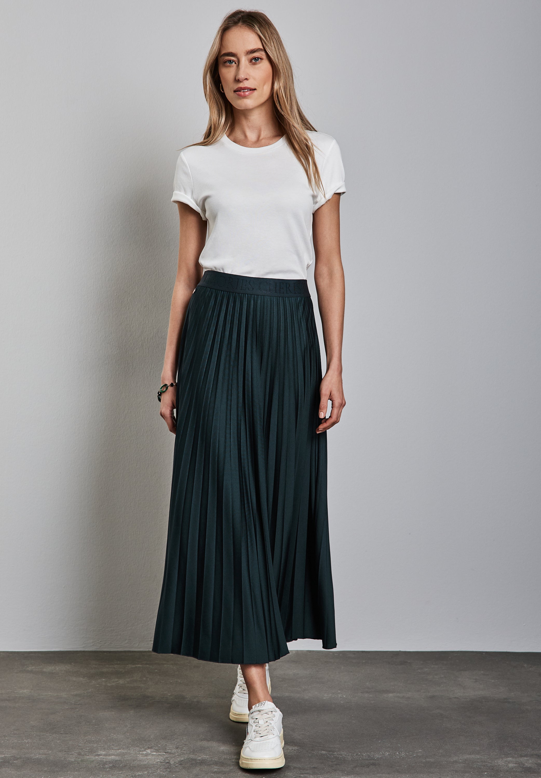 Street One Plissée-Rock Damen Seidiger Glanz