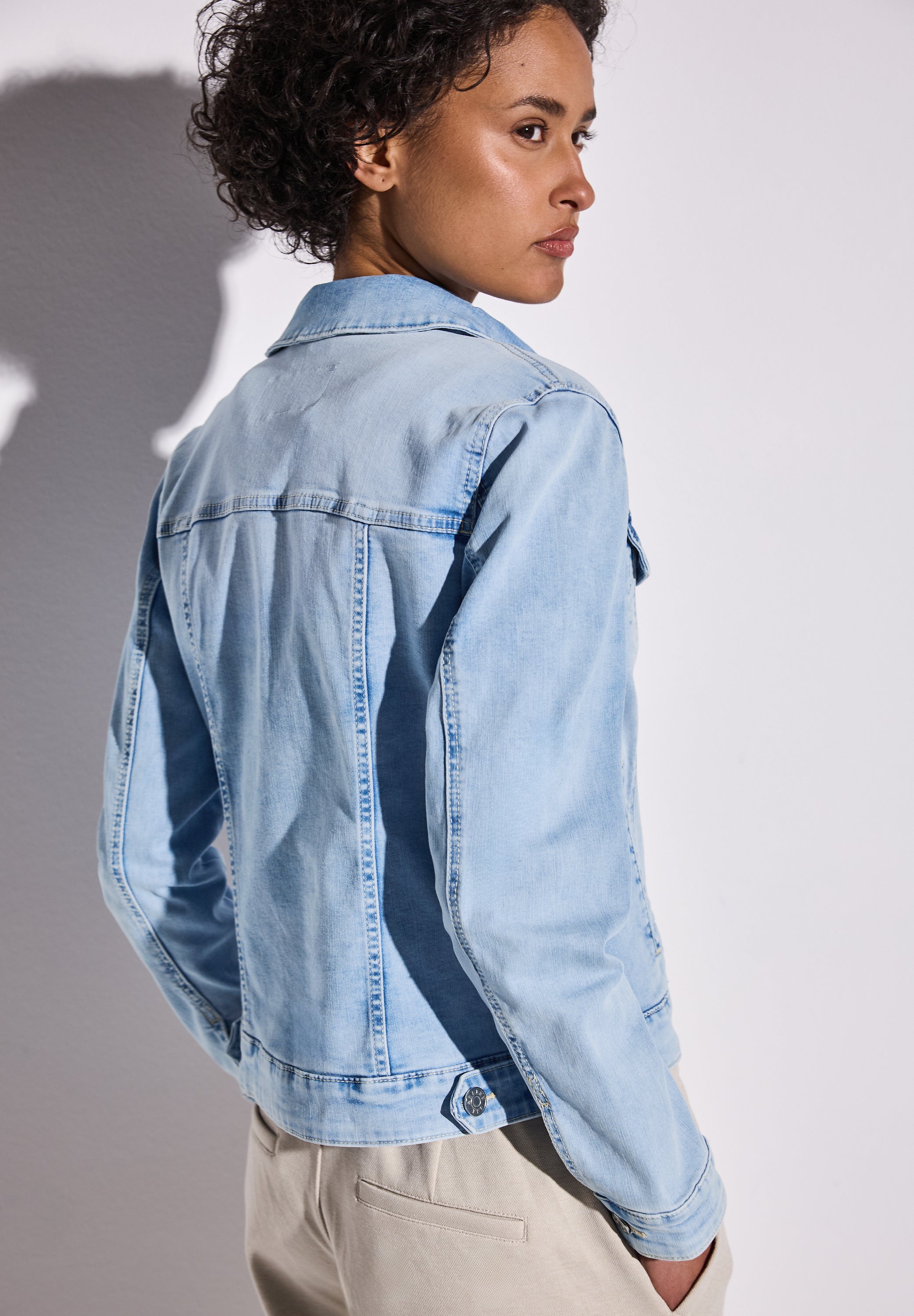 Street One Denim Jacke Damen Bleached Look