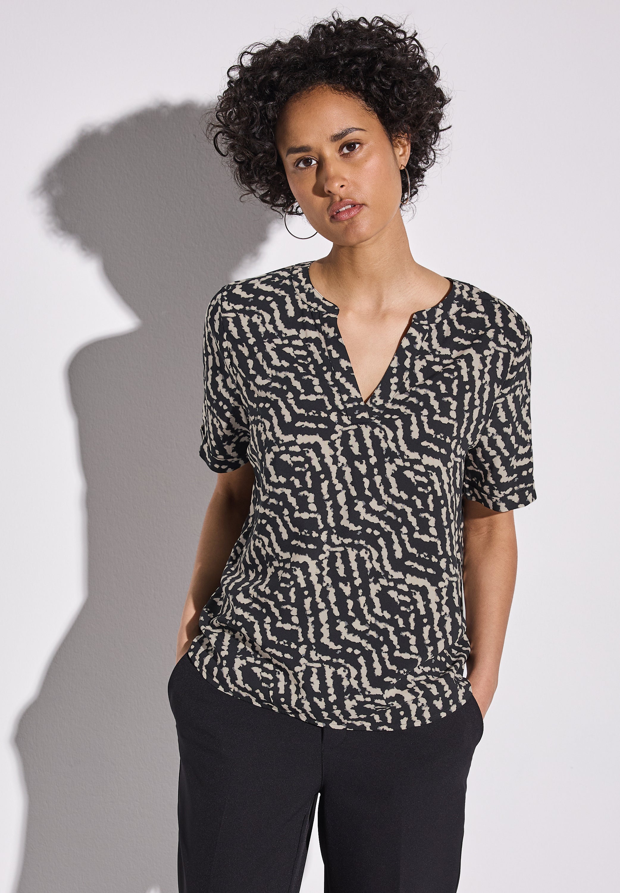 Street One Damenbluse Kurzarm Lässiger Chic