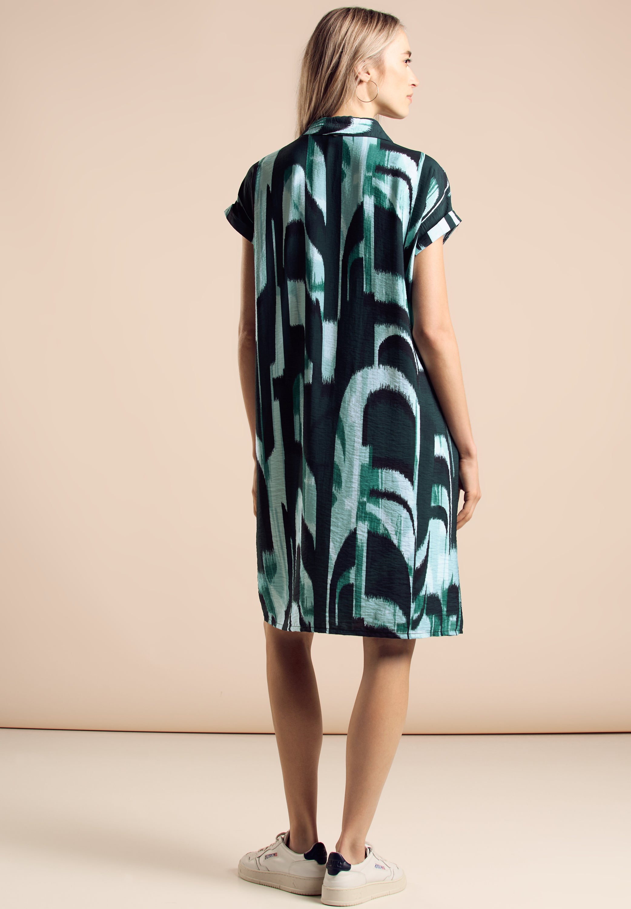 Street One Knielanges Blusen-Kleid Damen Bequem Luftig Sommerlich
