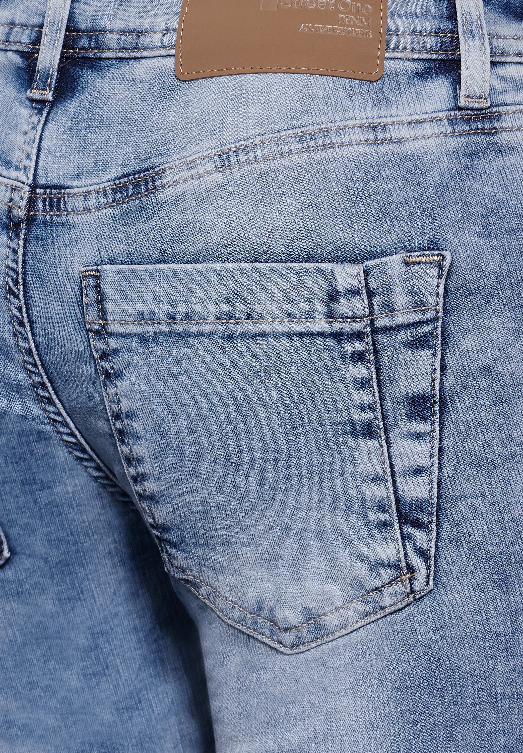 Street One Jeanshose Damen Slim Fit Dunkelblau