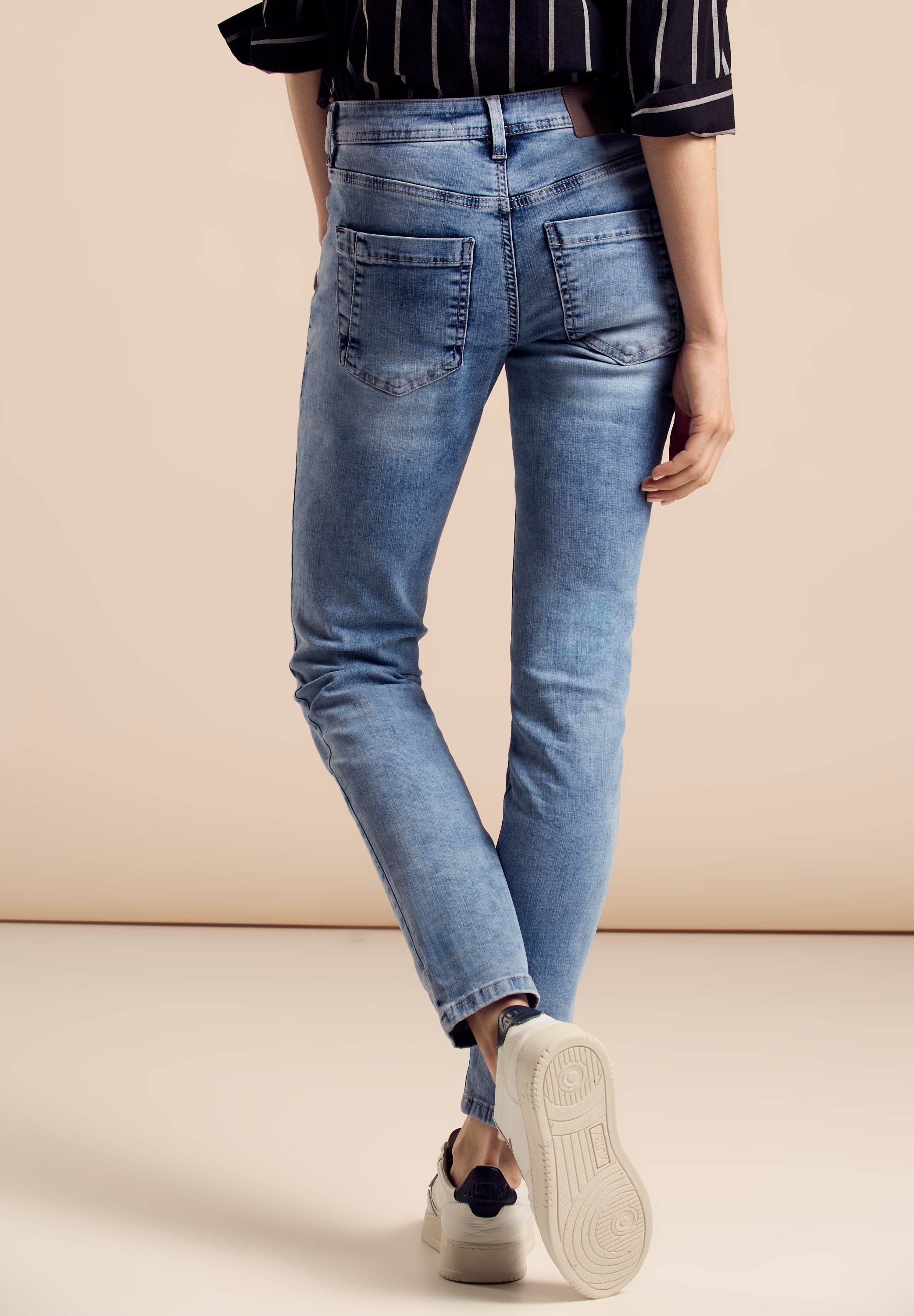 Street One Jeanshose Damen Slim Fit Dunkelblau