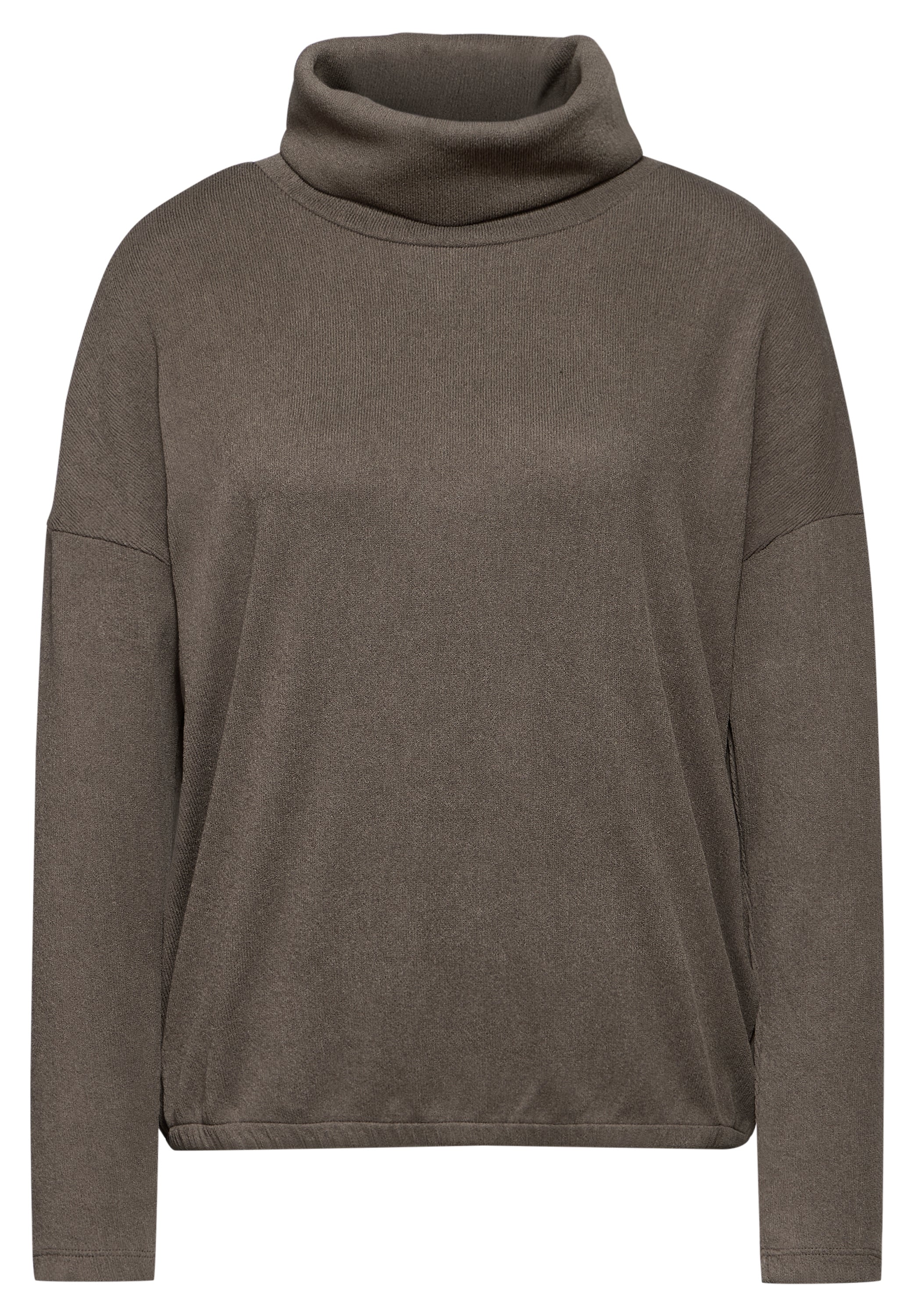 Street One Langarmshirt Damen mit Schalkragen und elastischem Saum