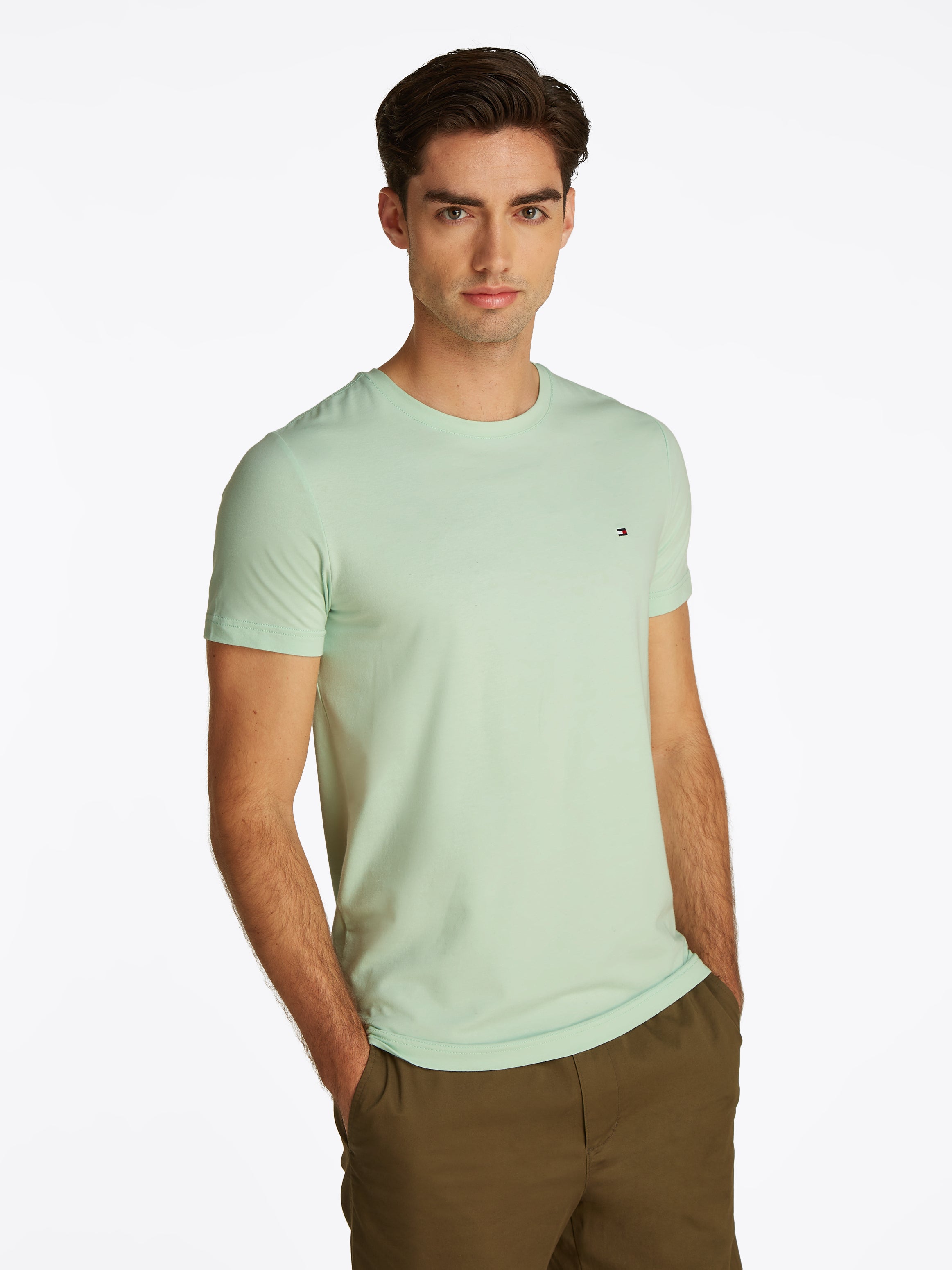 Theur Basic T-Shirt Herren Baumwolle Elasthan Stretch