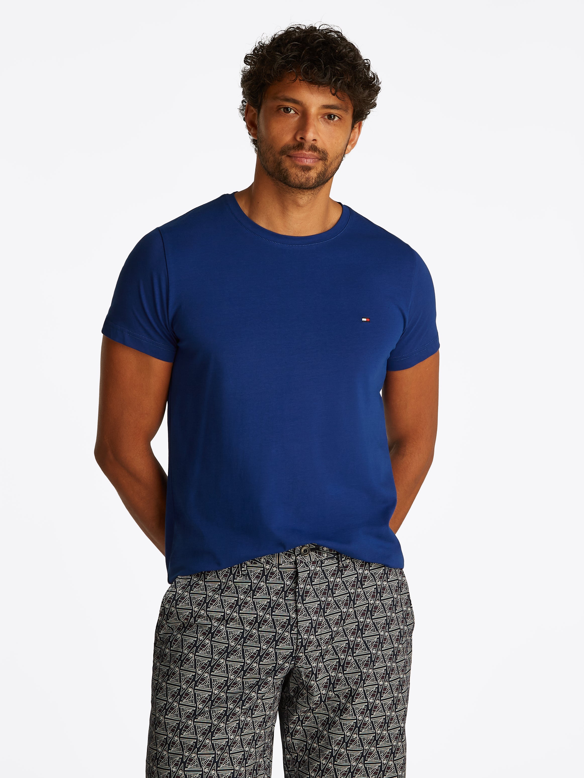 Theur Basic T-Shirt Herren Baumwolle Elasthan Stretch