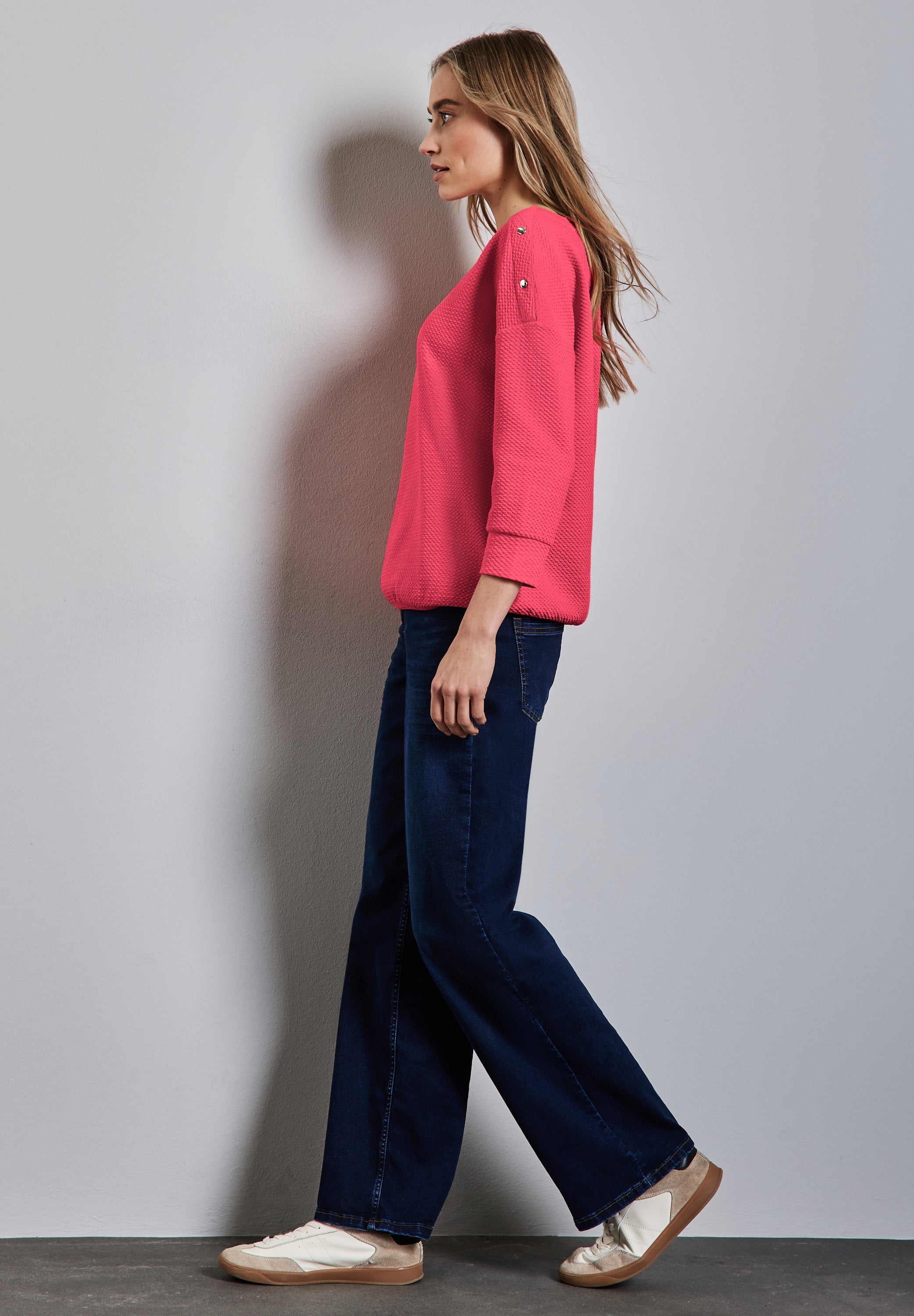 Street One Strukturshirt mit Knöpfen Damen Stilvolles Basic