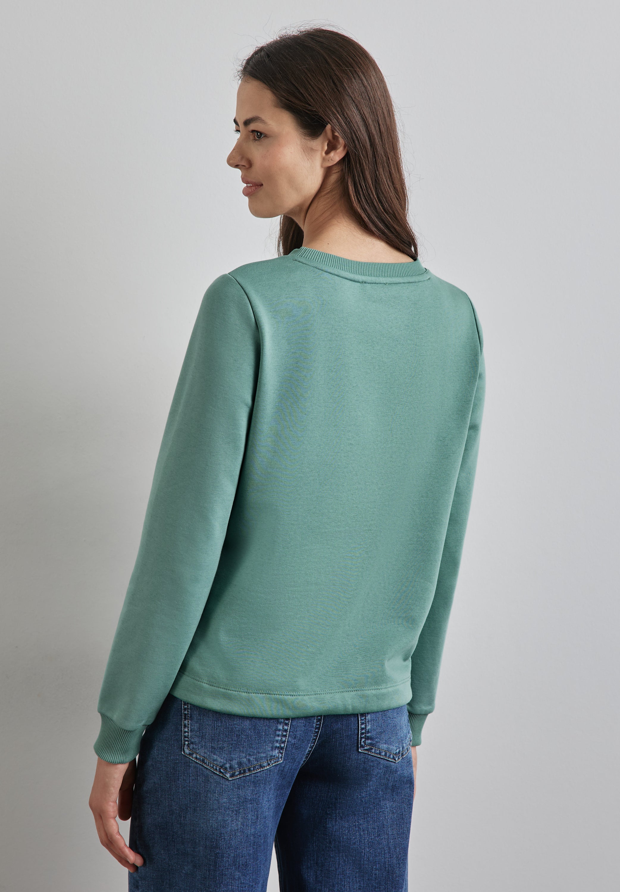 Street One Sweatshirt Damen Bequemer Baumwollmix Langarm