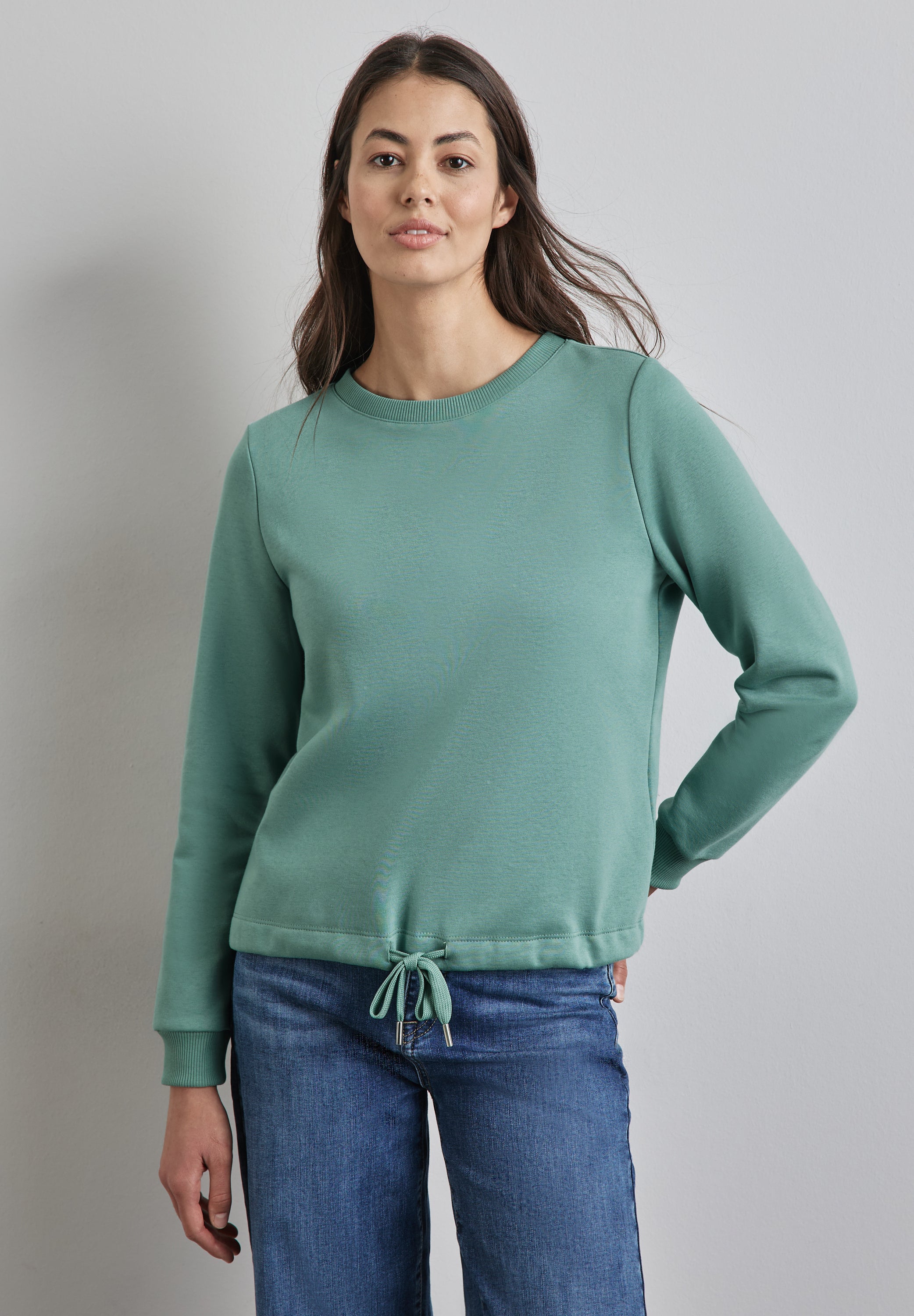 Street One Sweatshirt Damen Bequemer Baumwollmix Langarm