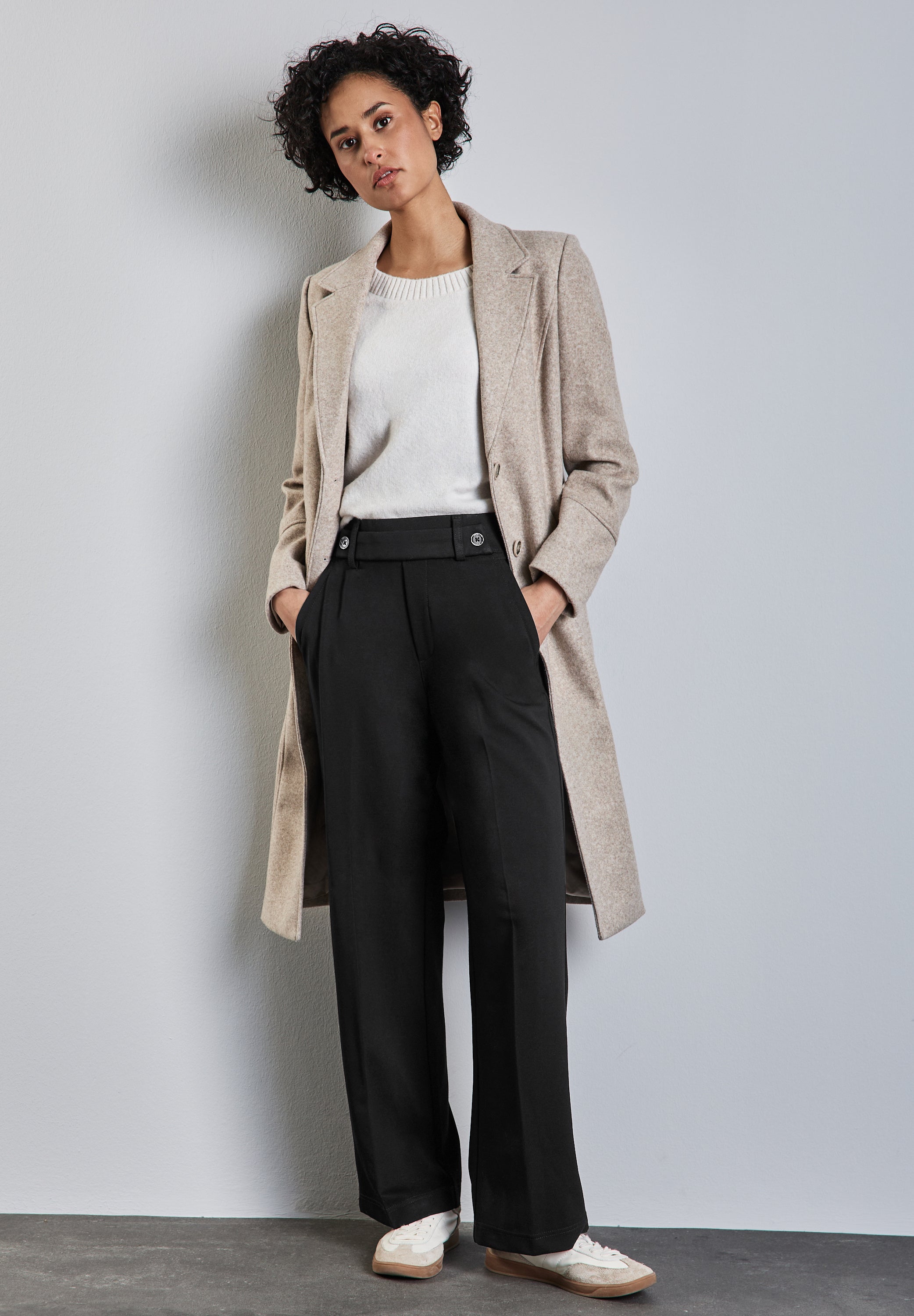 Street One Straight Leg Hose Damen High Waist Stretch Komfort