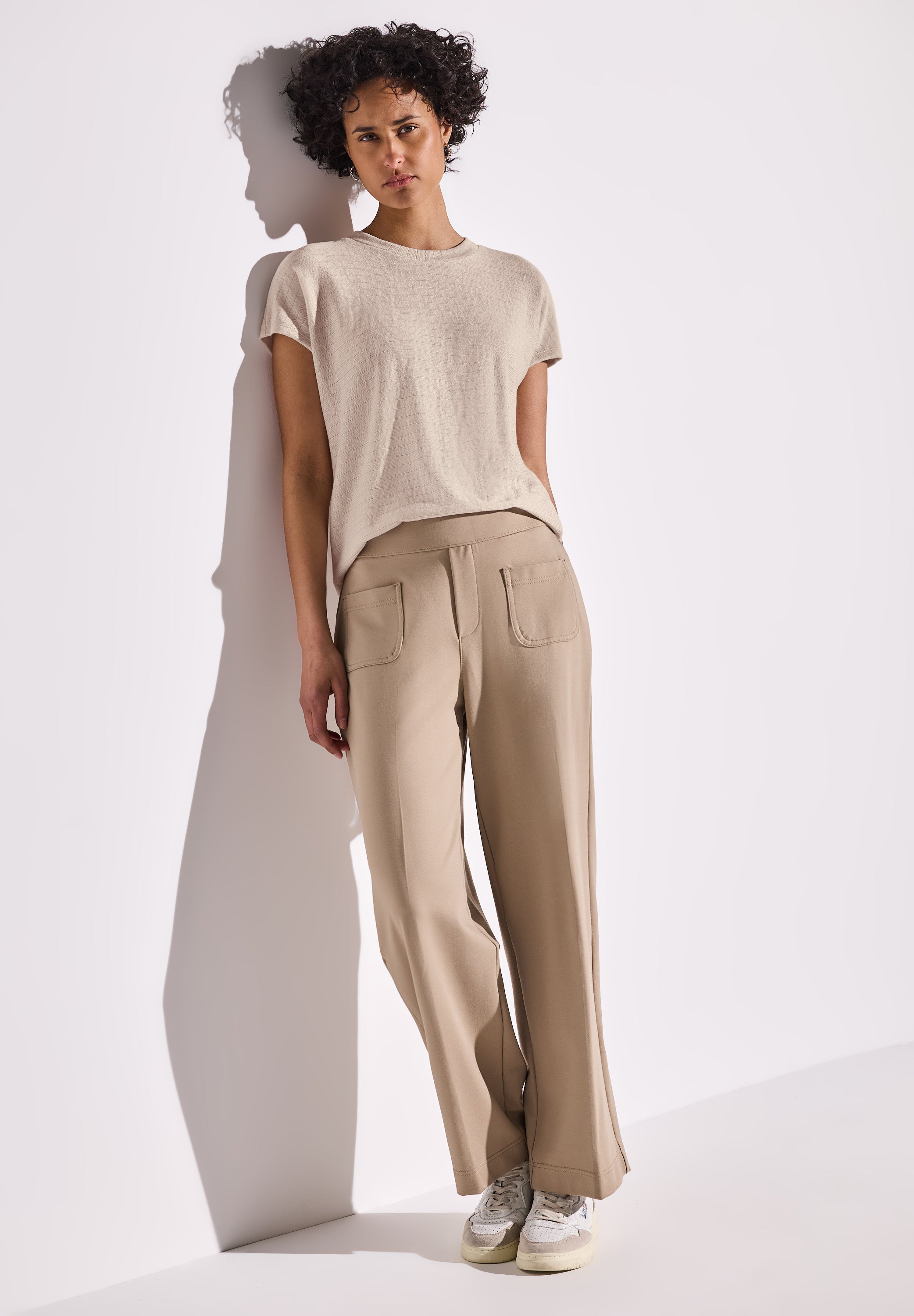 Street One Damen-Shirt mit Strukturstreifen und lässiger Silhouette