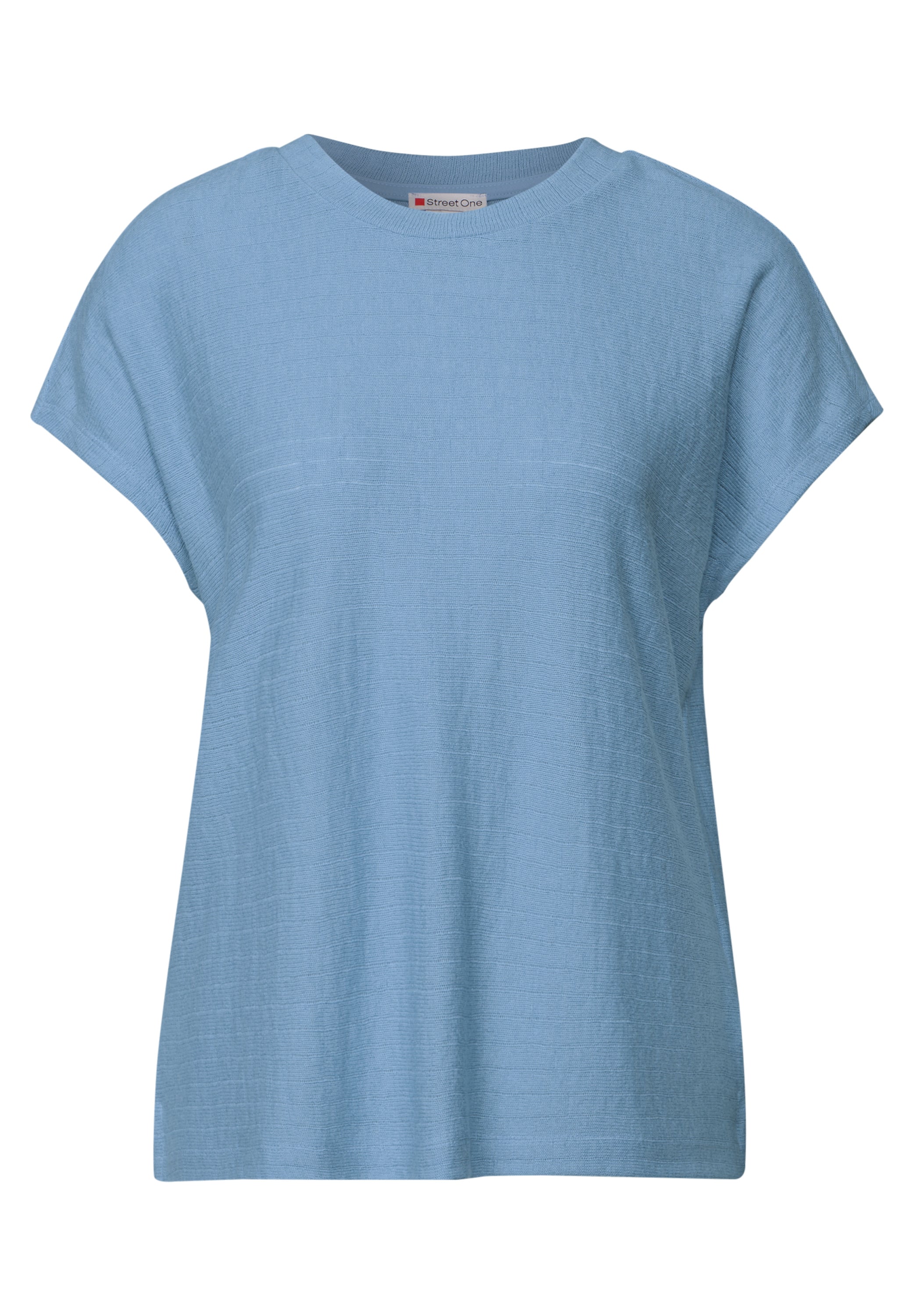 Street One Damen-Shirt mit Strukturstreifen und lässiger Silhouette