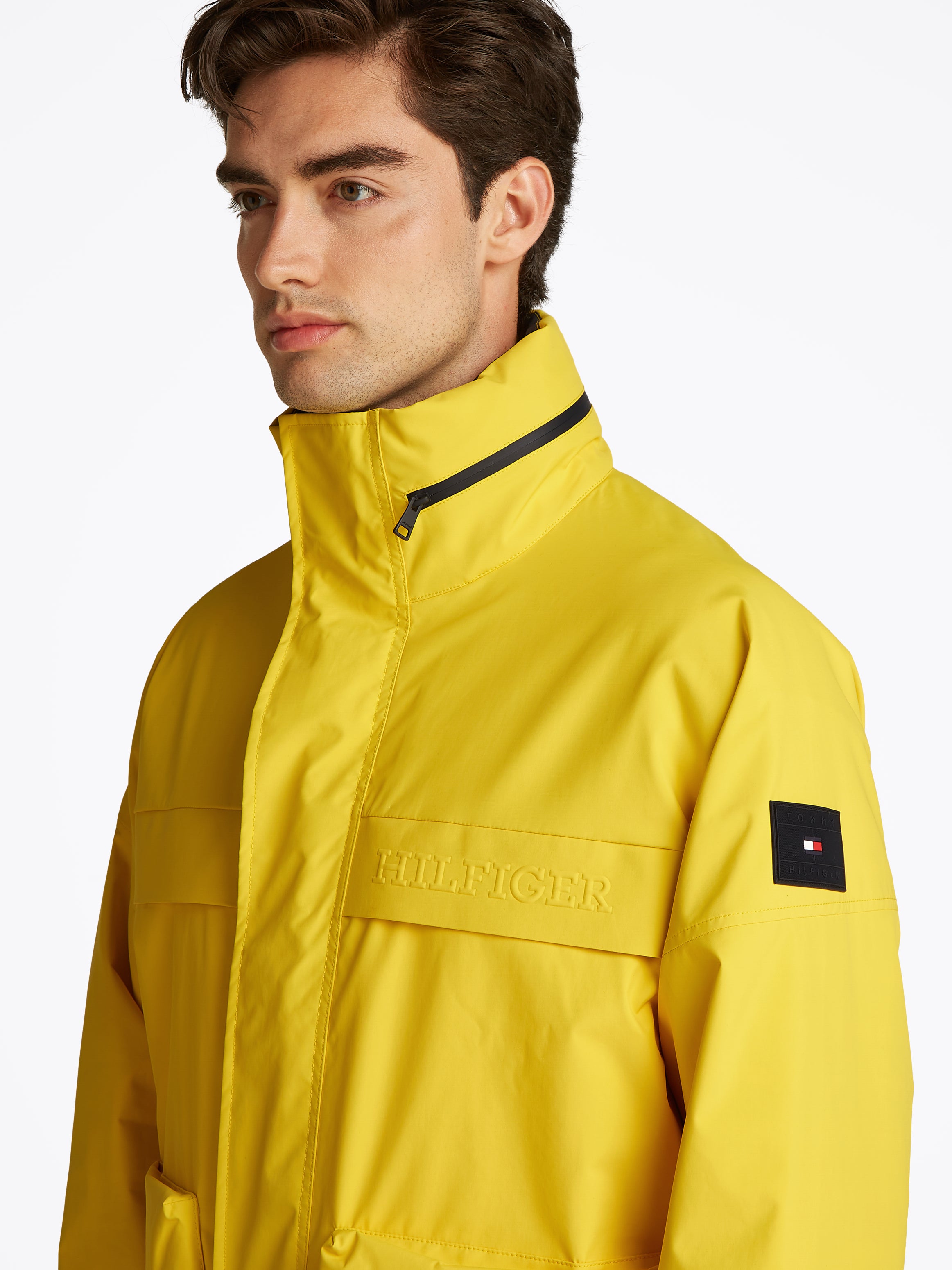 Theur Nylon Windbreaker Jacke Herren Gelb