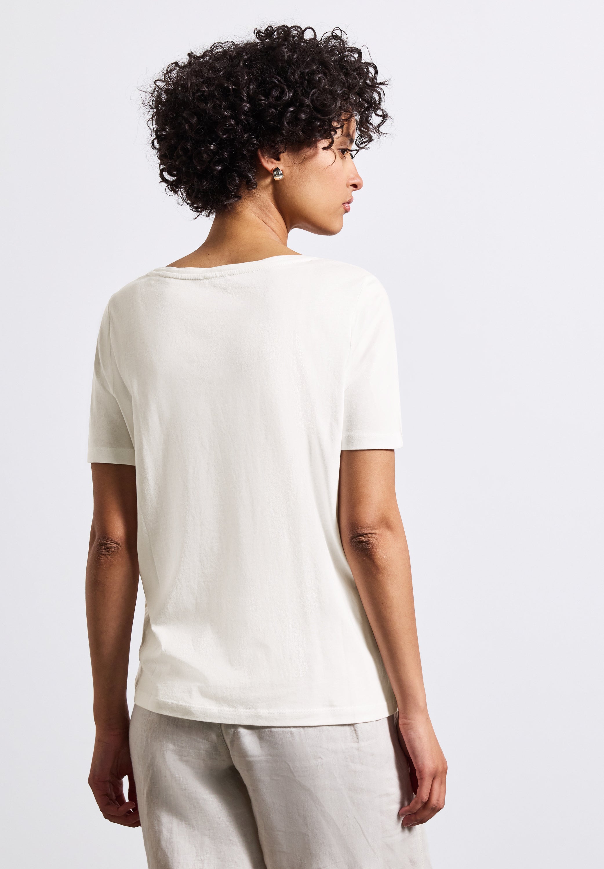 Street One Damen T-Shirt mit grafischem Print und Folien-Wording