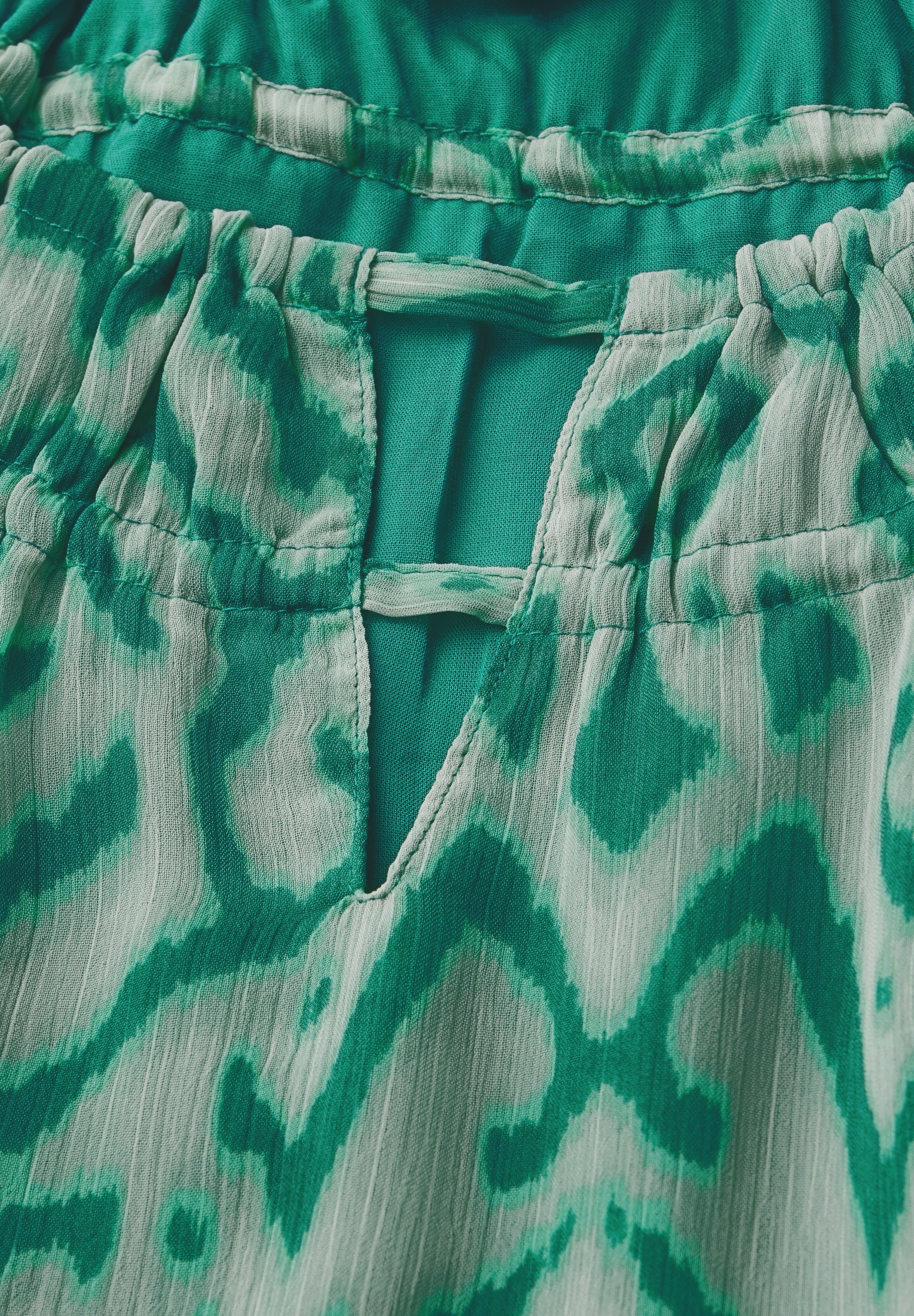 Street One Chiffon-Bluse Damen Grafisches Muster Raffungen