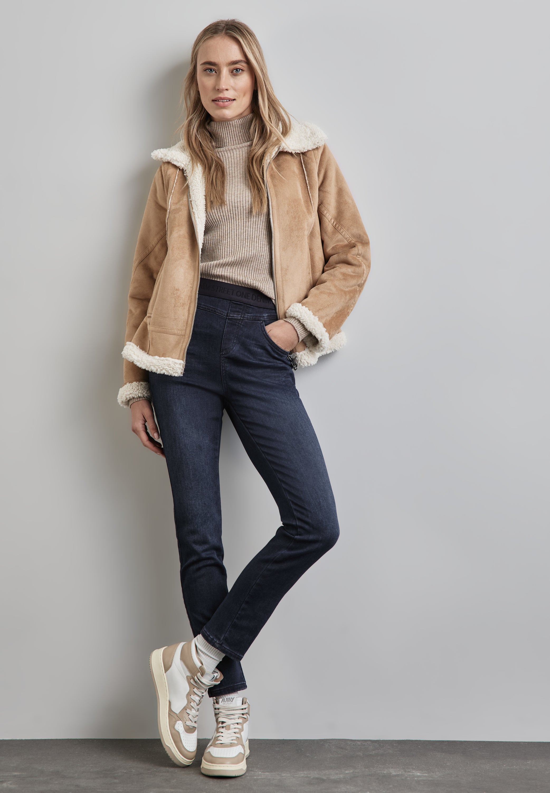 Street One Thermo-Jeggings Damen Wärmende High Waist Leggings