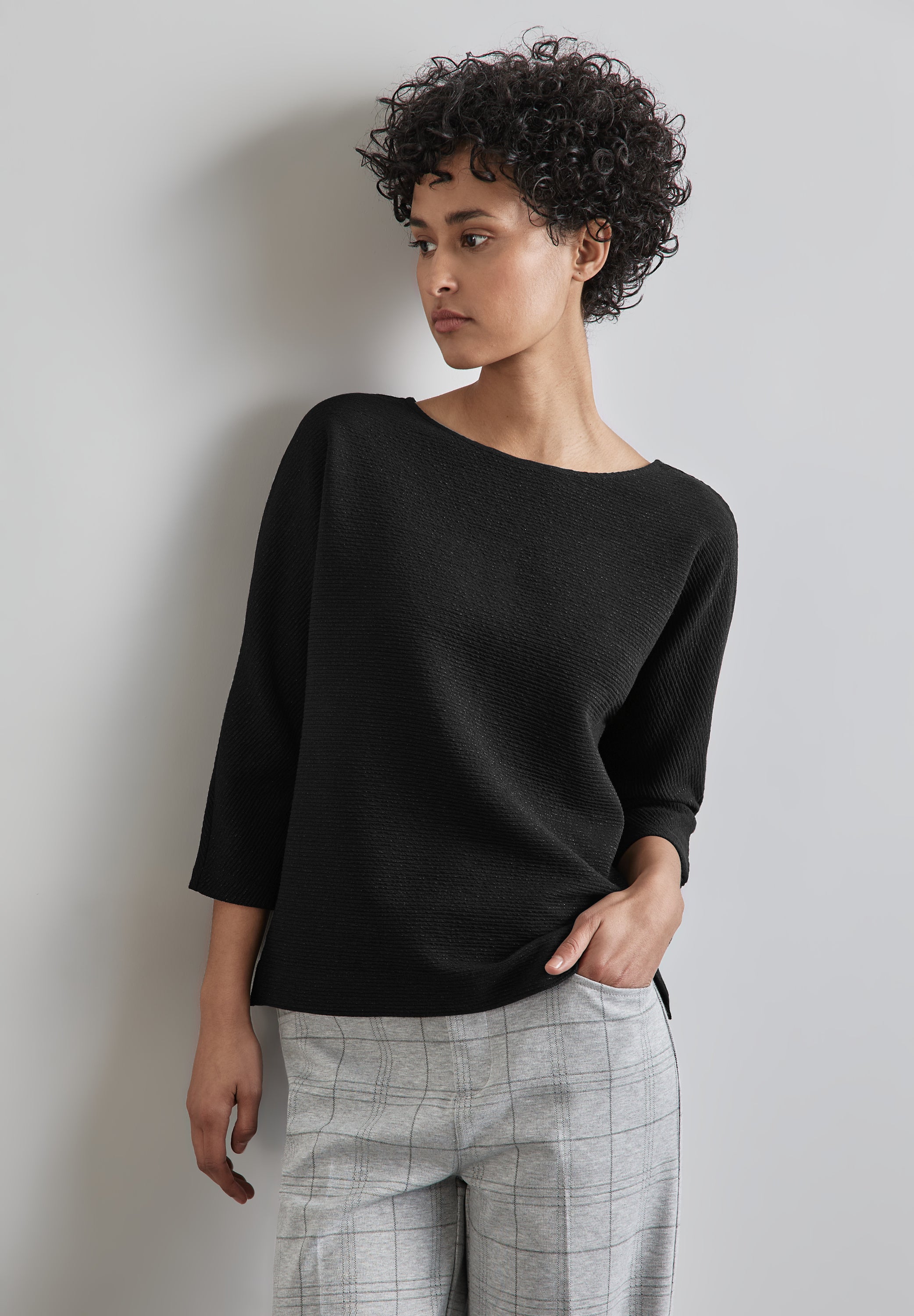 Street One Damenshirt 3/4-Arm mit U-Boot-Ausschnitt