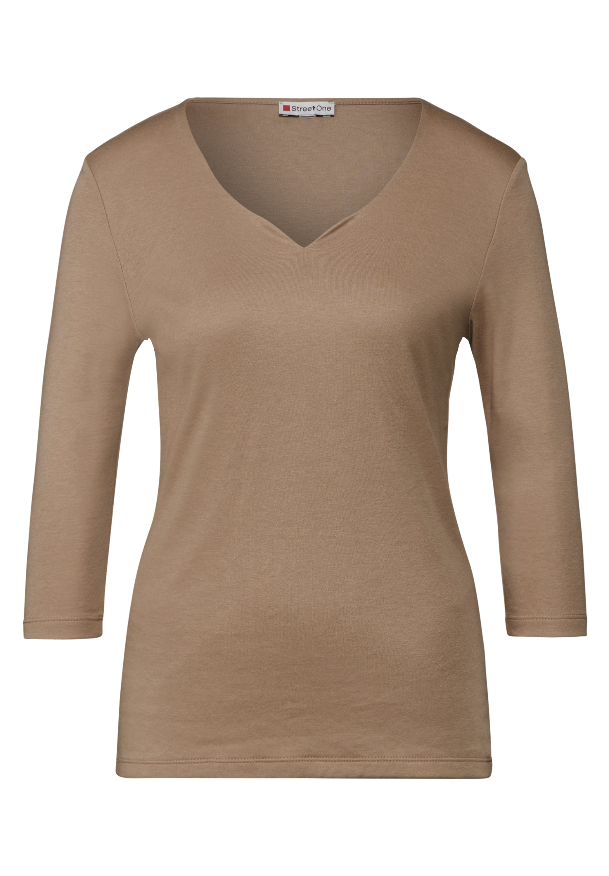 Street One T-Shirt Damen Ada Herzausschnitt 3/4-Arm