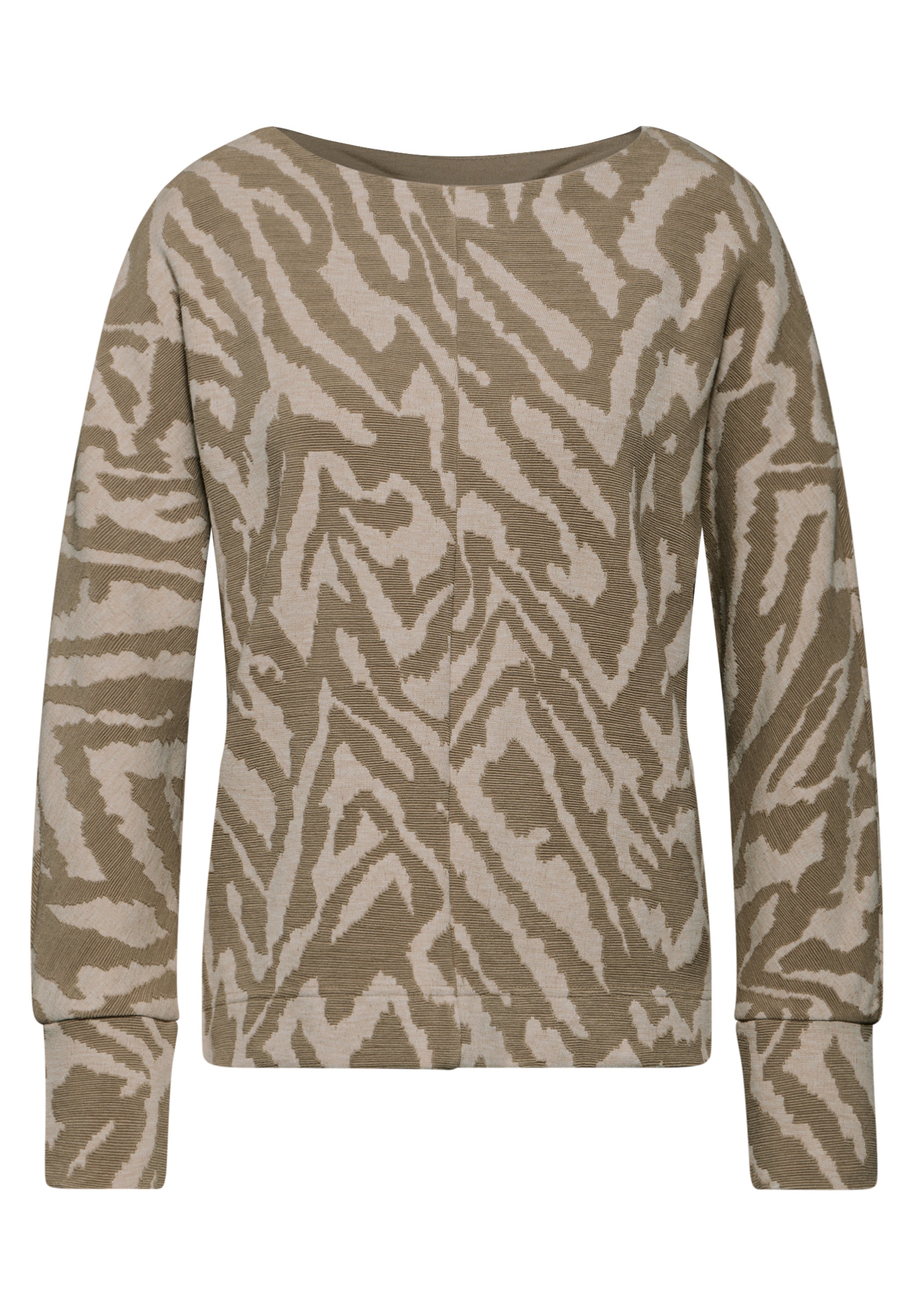 Street One Two-Tone Jacquard Shirt Damen Gemütlich Stretchmaterial