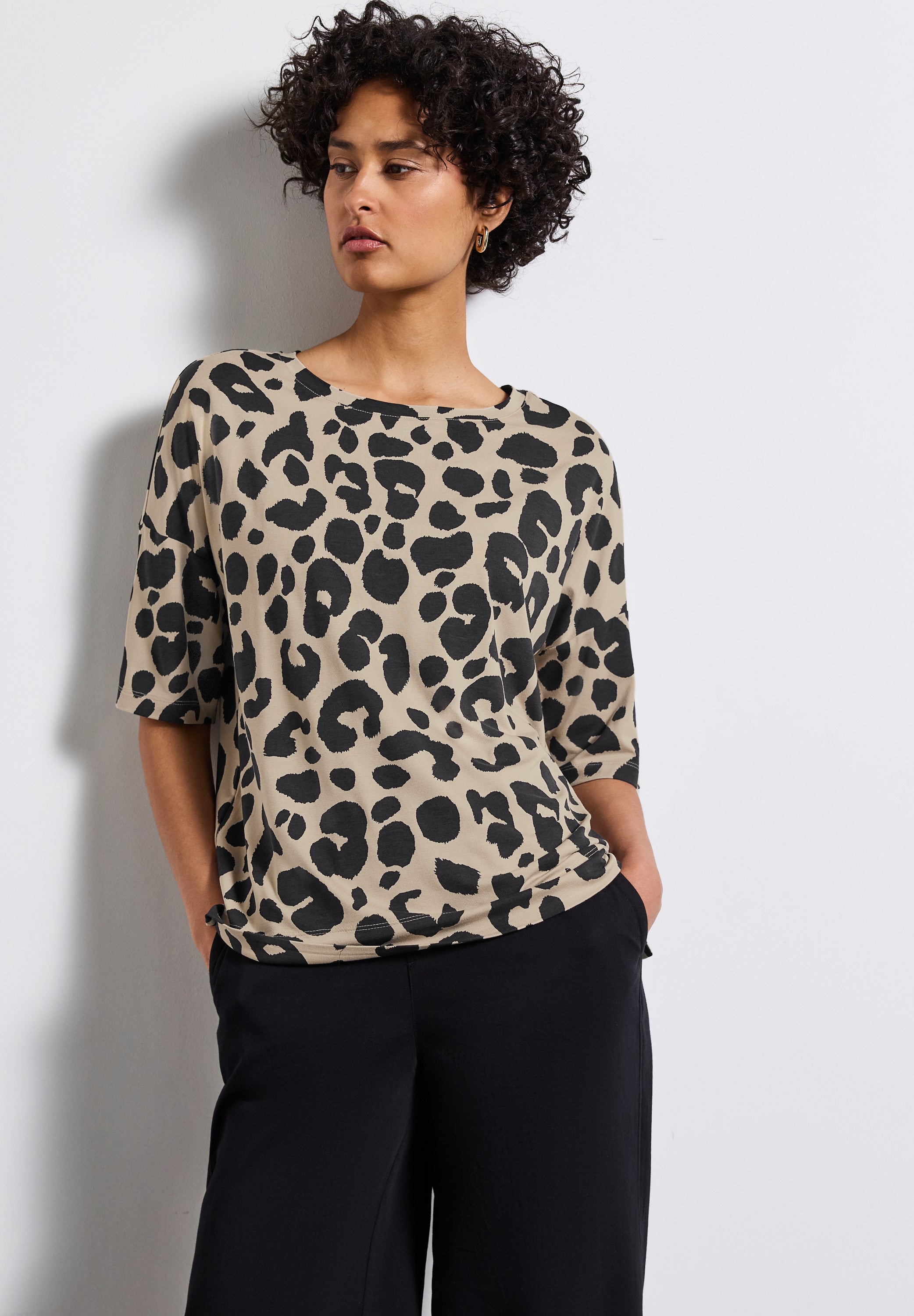 Street One Kurzarmshirt Damen Animal Print Moderner Look
