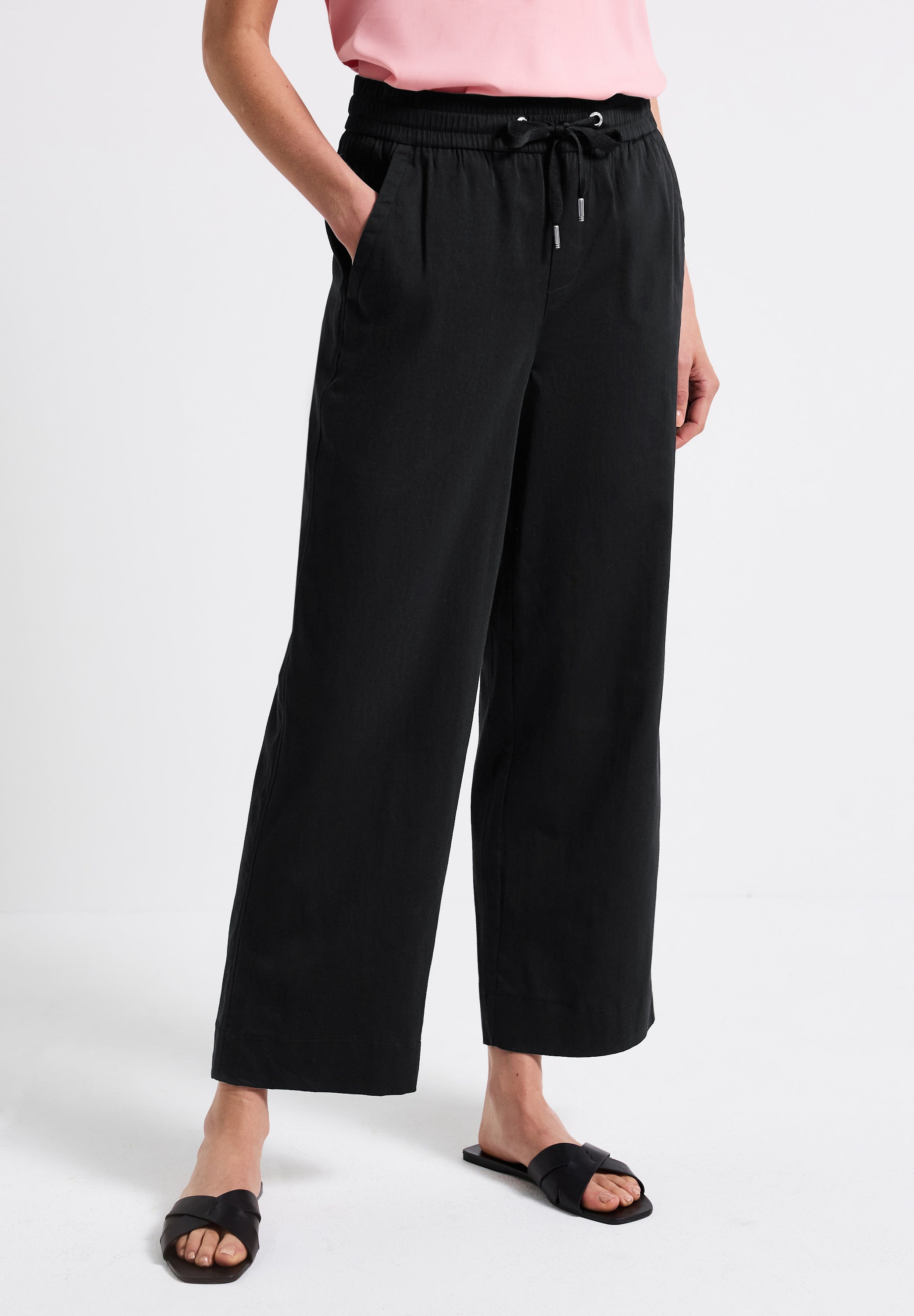 Street One Damen Hose Casual Fit High Waist Straight Legs Bequem