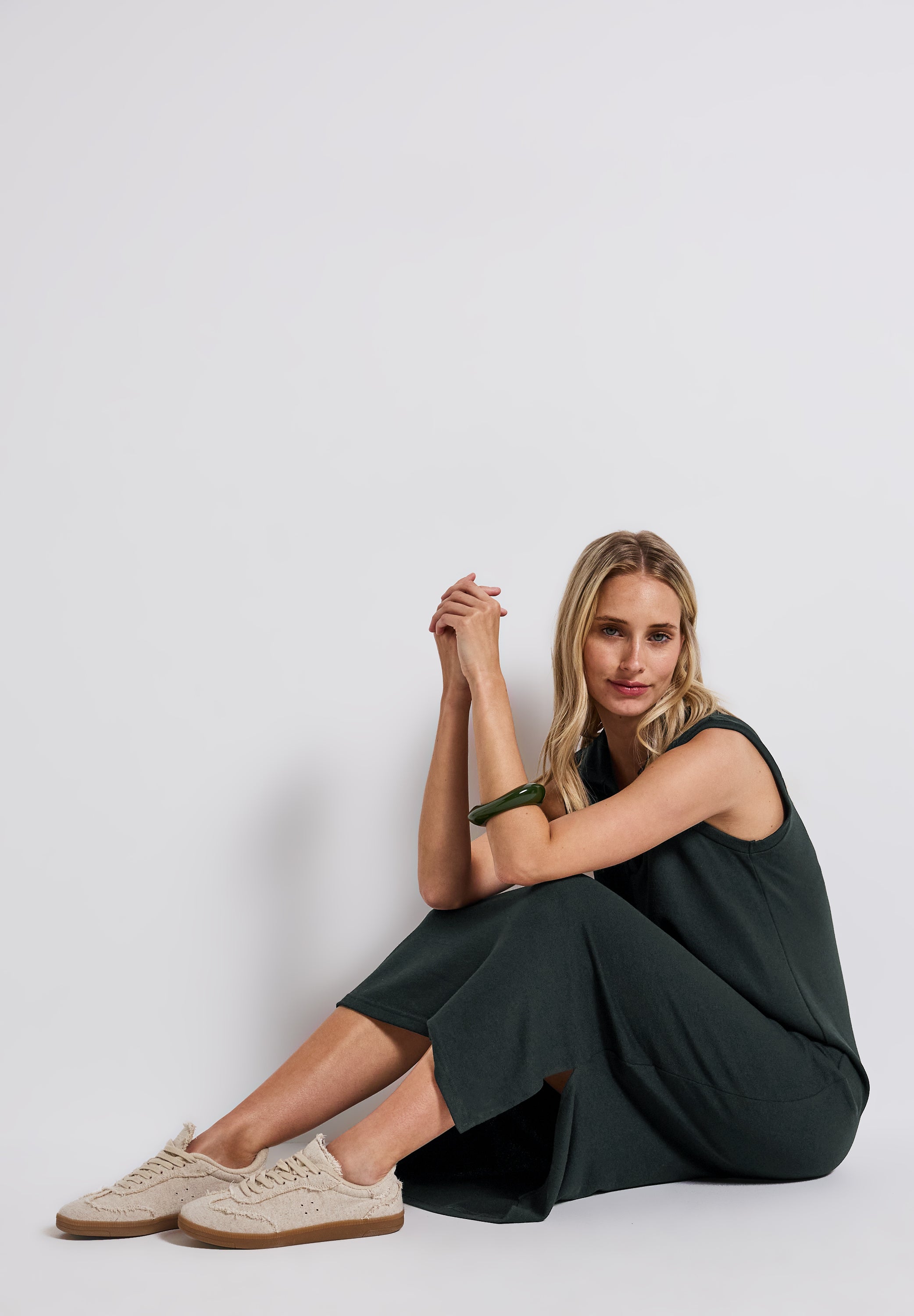 Street One Midi-Kleid Damen Ärmellos Stretchanteil